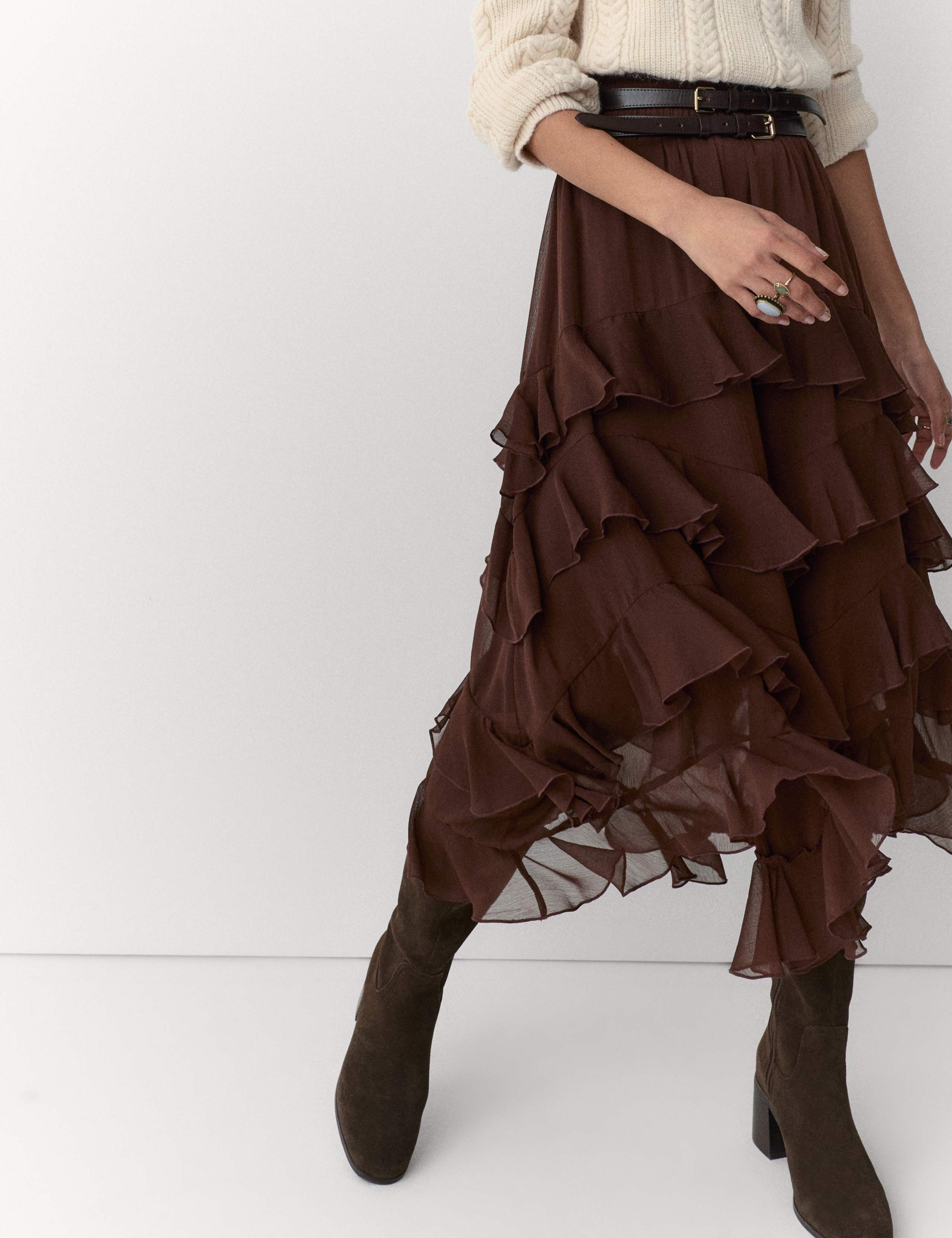 Ruffle Maxi Tiered Skirt 3 of 5