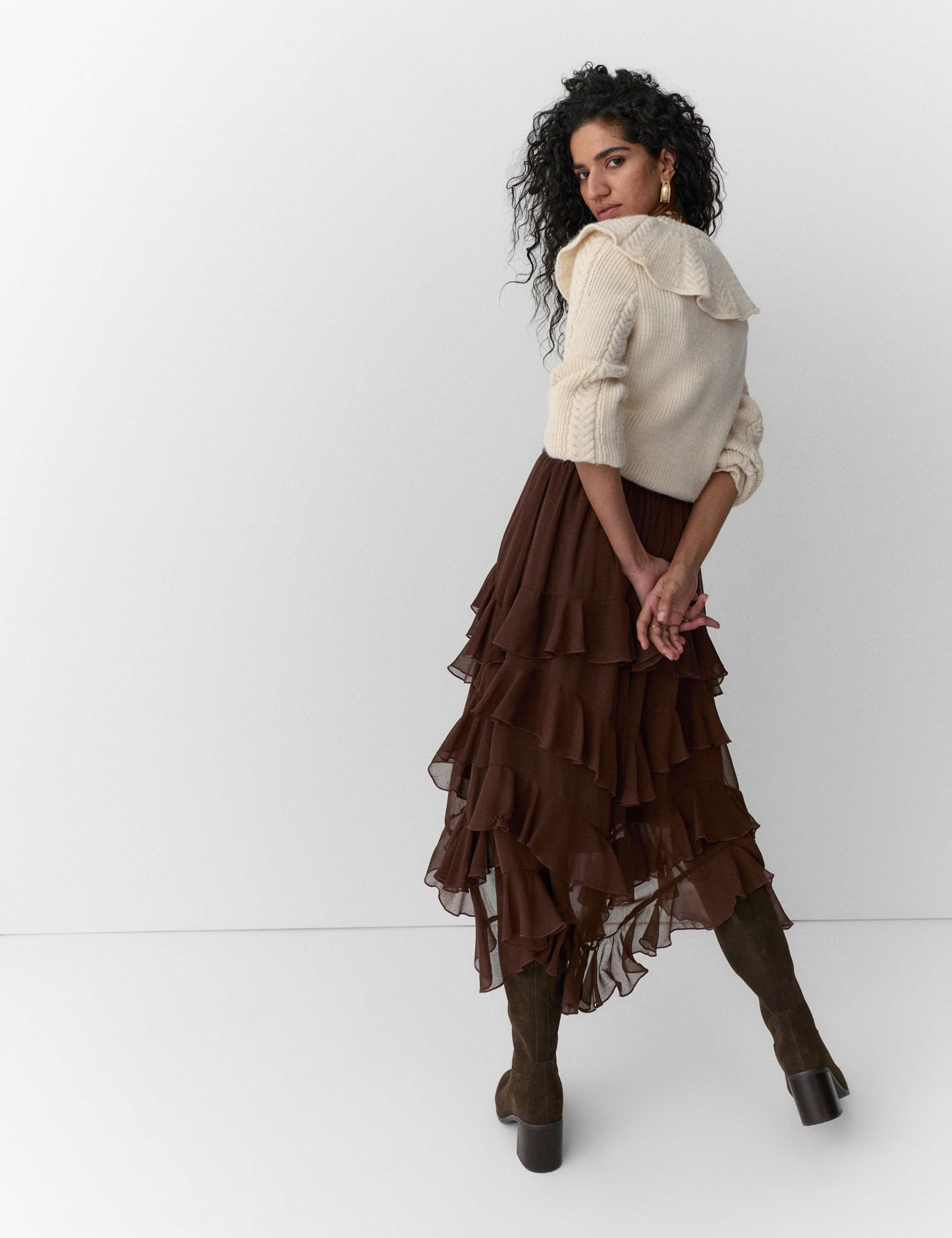 Ruffle Maxi Tiered Skirt 4 of 5