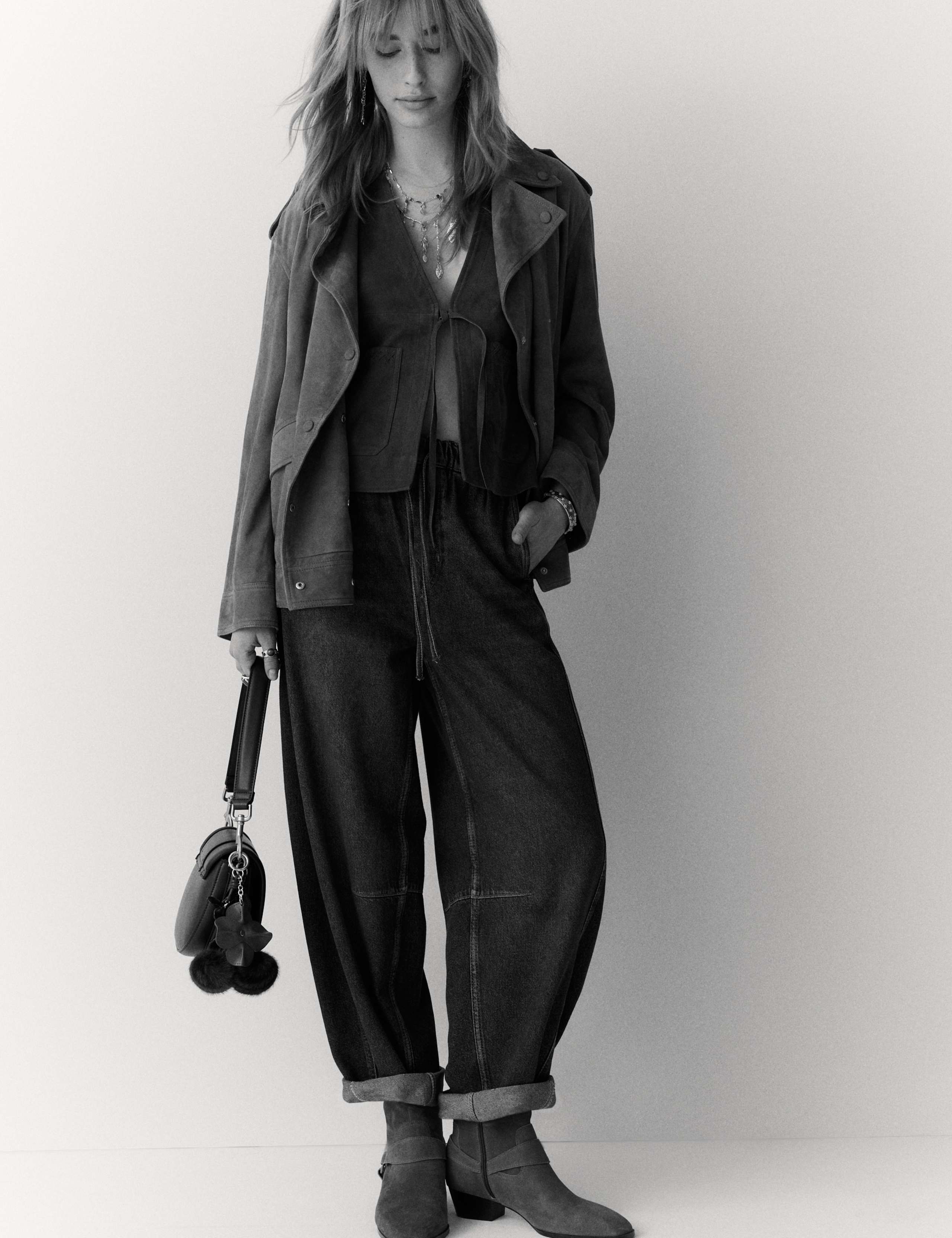 High Waisted Barrel Ankle Grazer Jeans 6 of 6