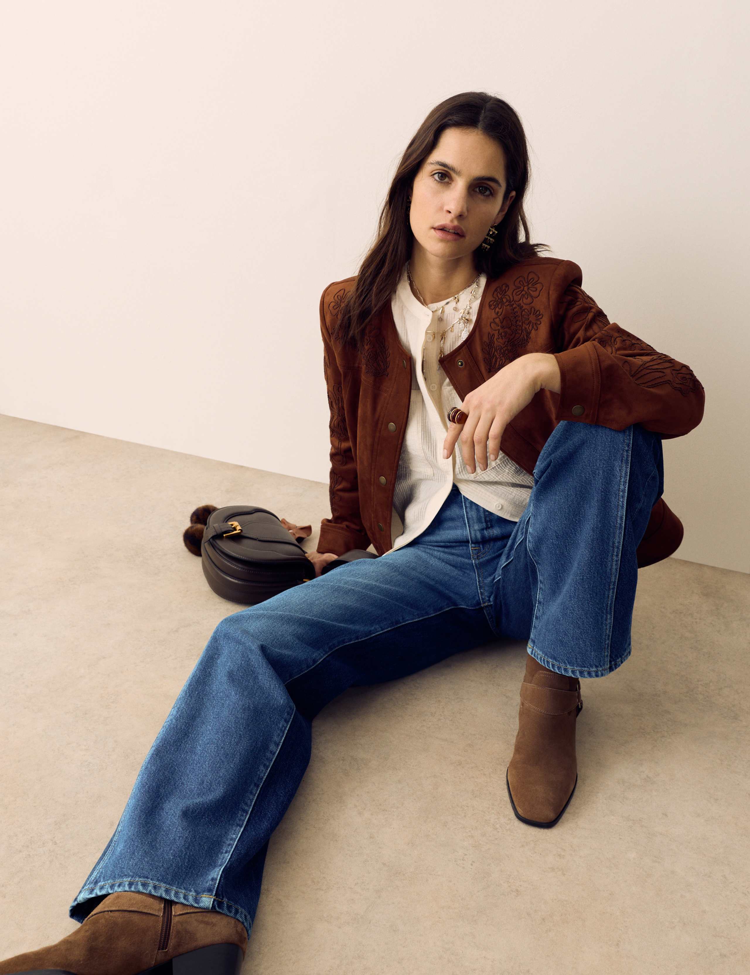 Two Tone High Waisted Straight Leg Jeans 5 of 7