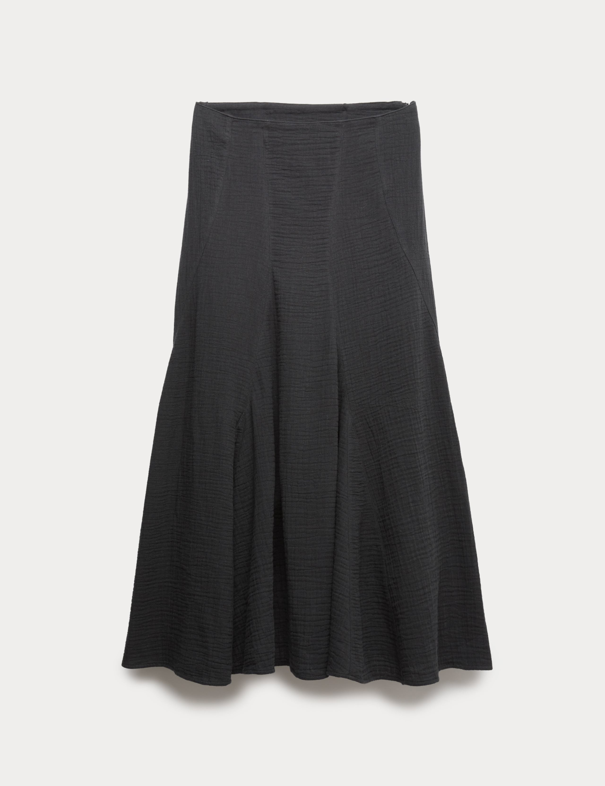 Pure Cotton Double Cloth Midaxi A-Line Skirt 2 of 5