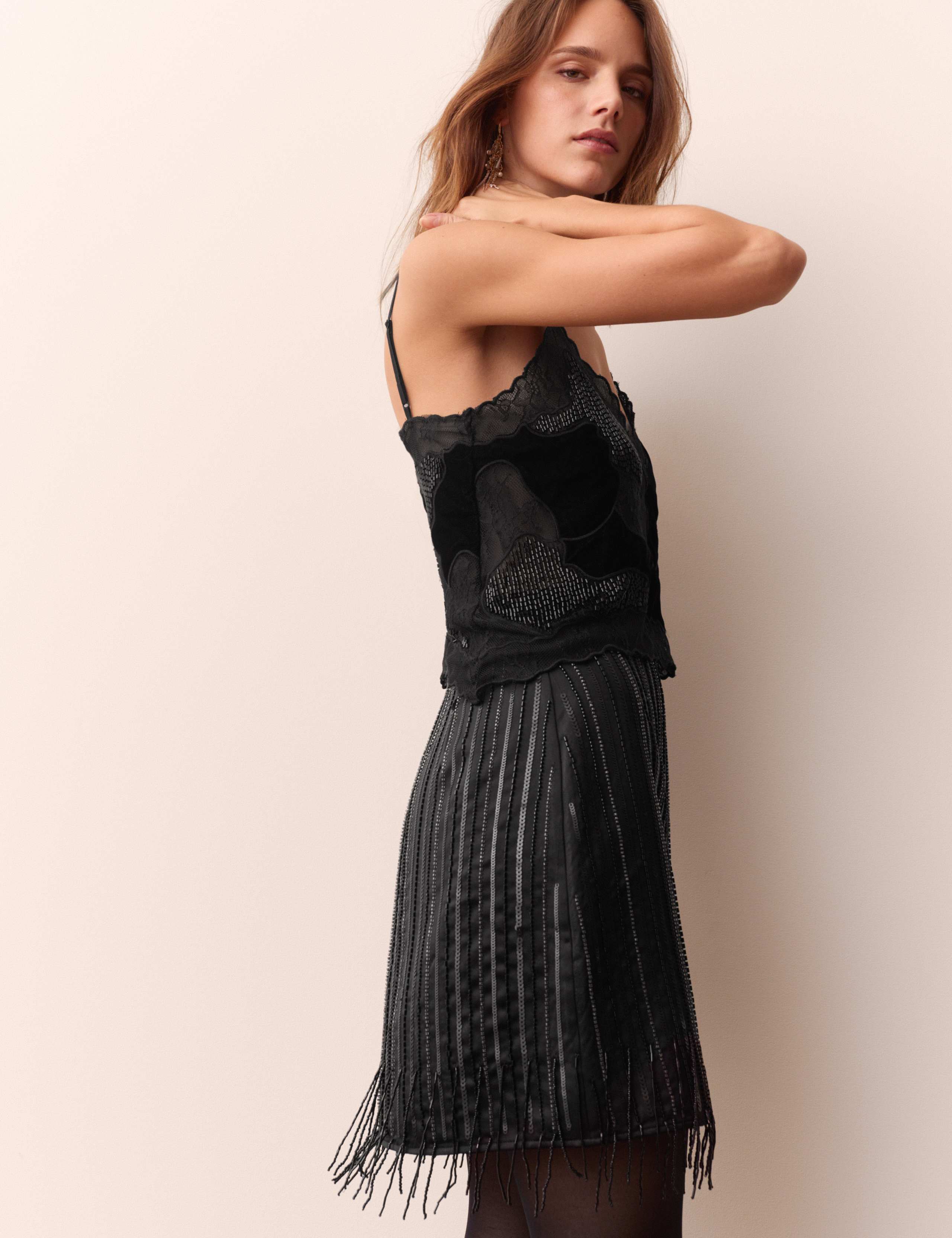 Embellished Mini A-Line Skirt 4 of 6