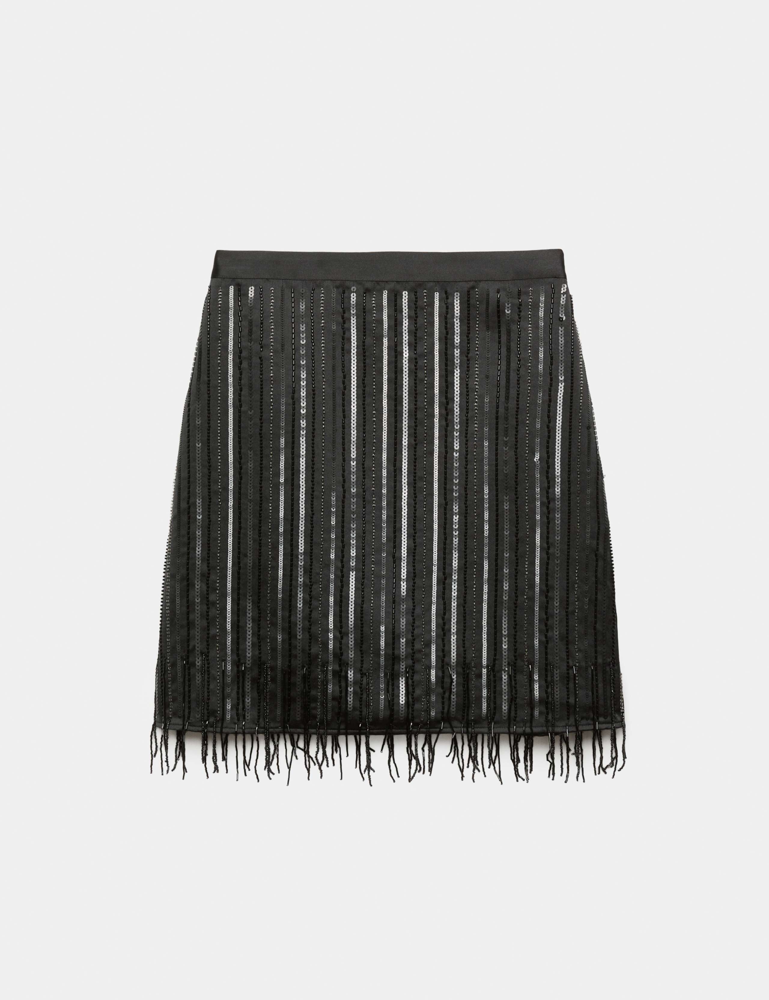 Embellished Mini A-Line Skirt 2 of 6