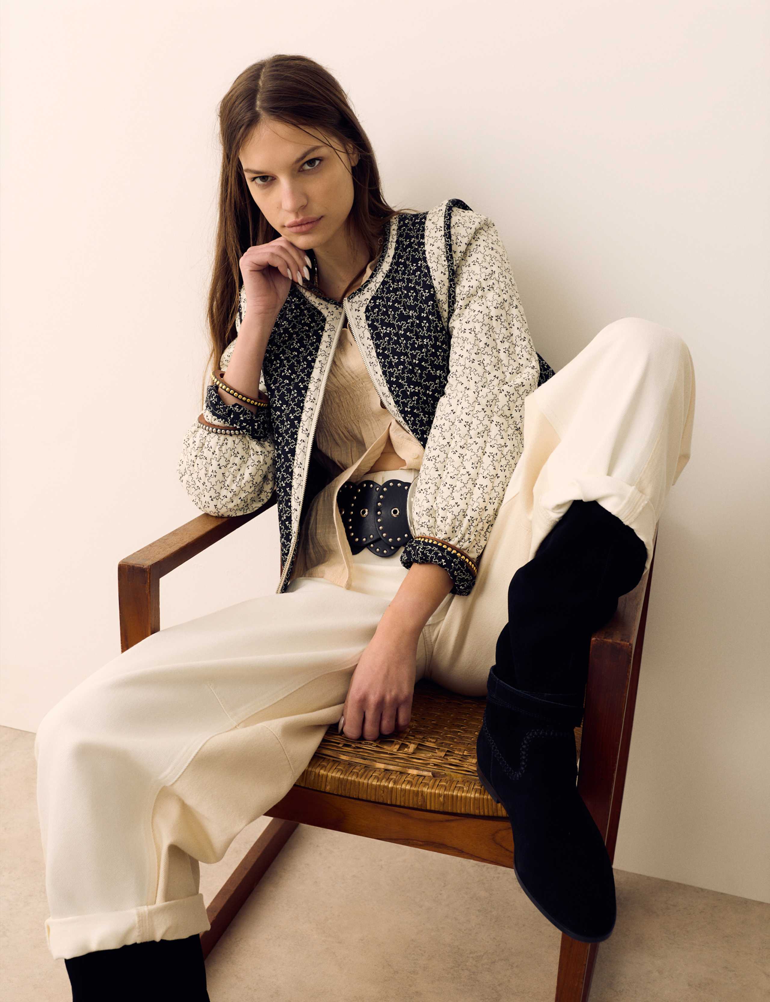 Lyocell Blend Two Tone Panel Barrel Jeans 3 of 7