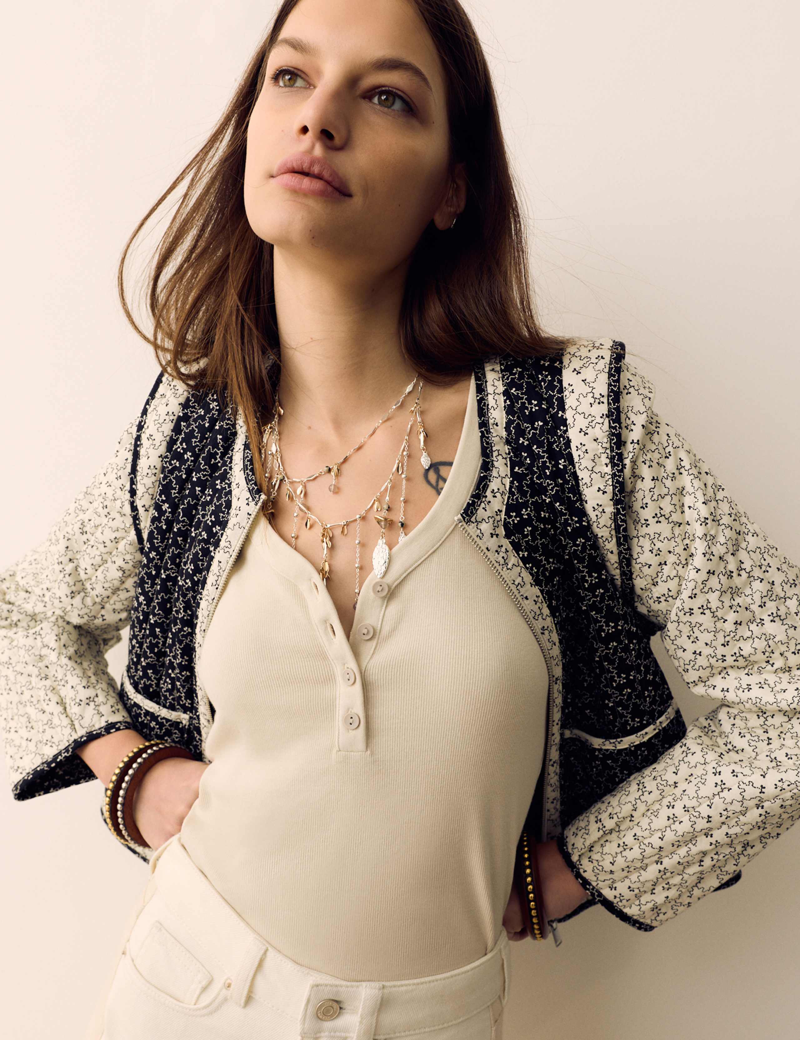 Lyocell Blend Two Tone Panel Barrel Jeans 7 of 7