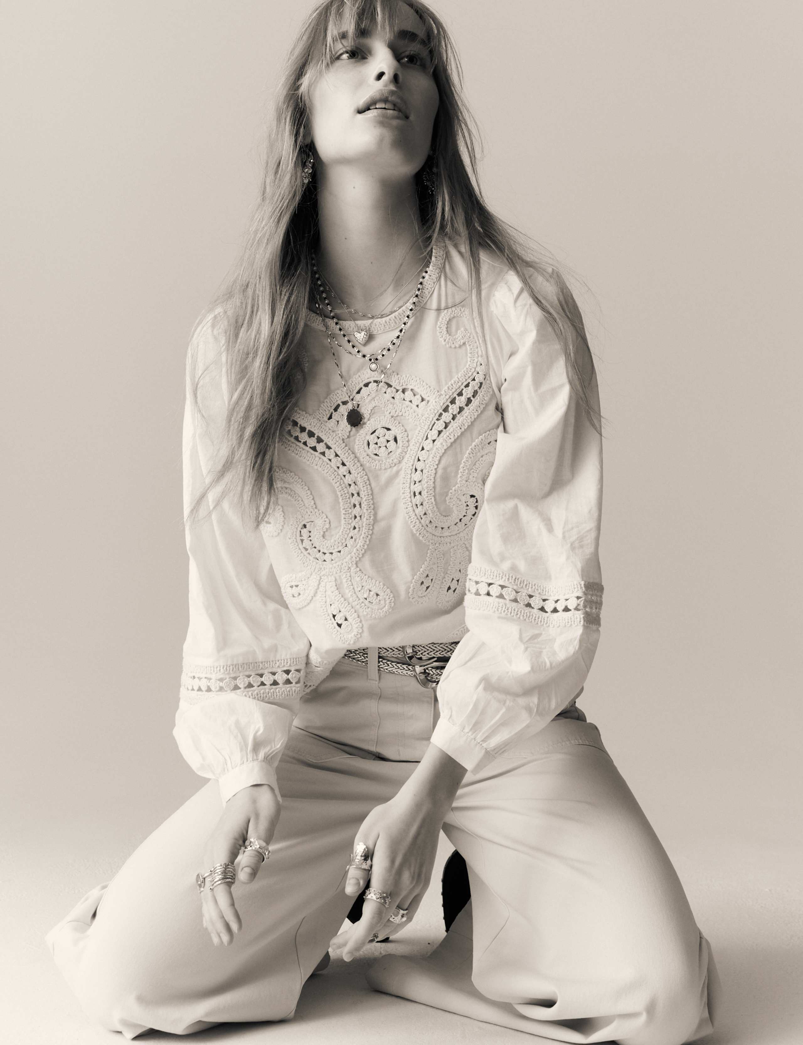 Pure Cotton Patch Pocket Wide Leg Trousers 5 of 6