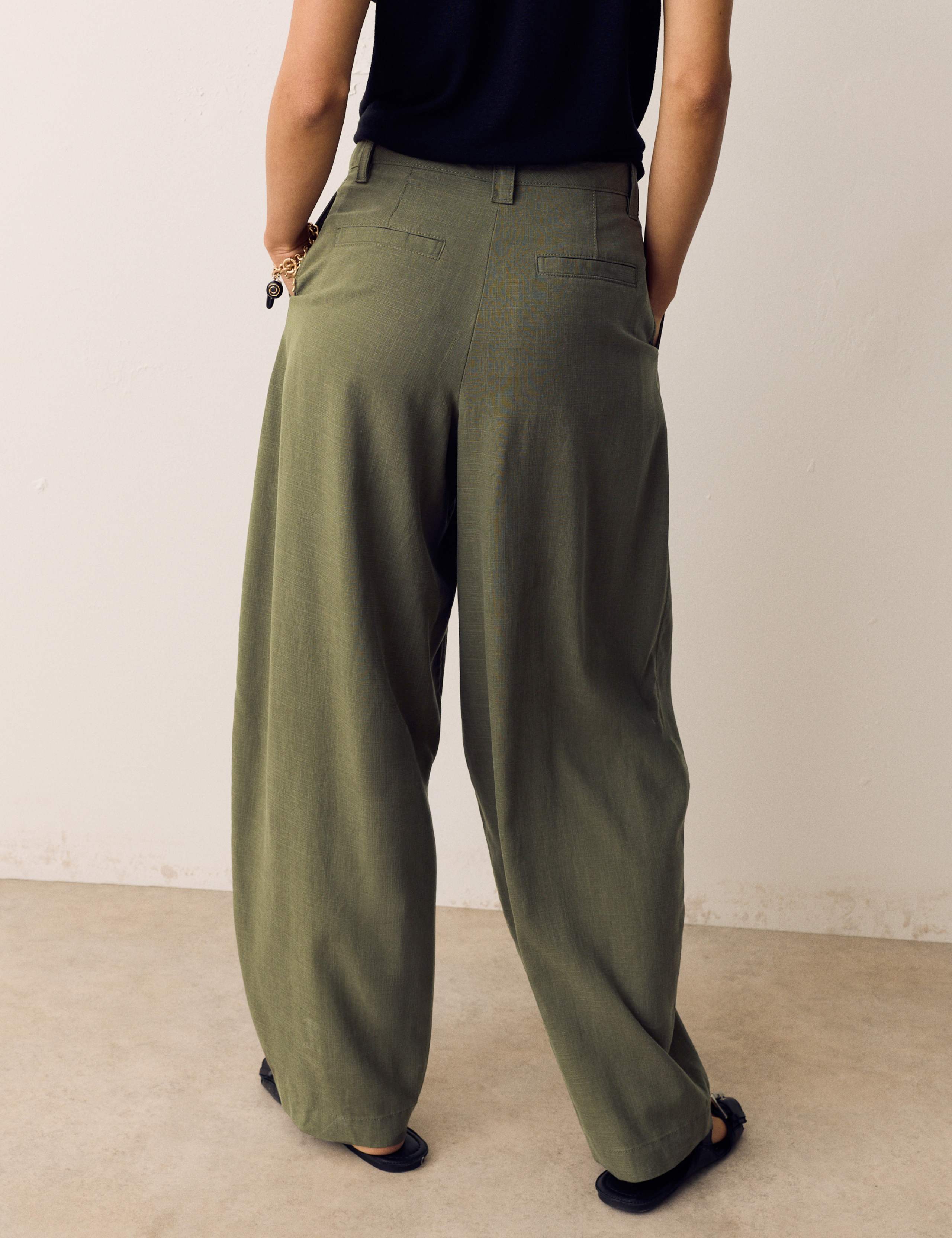Lyocell Rich Barrel Trousers 3 of 5
