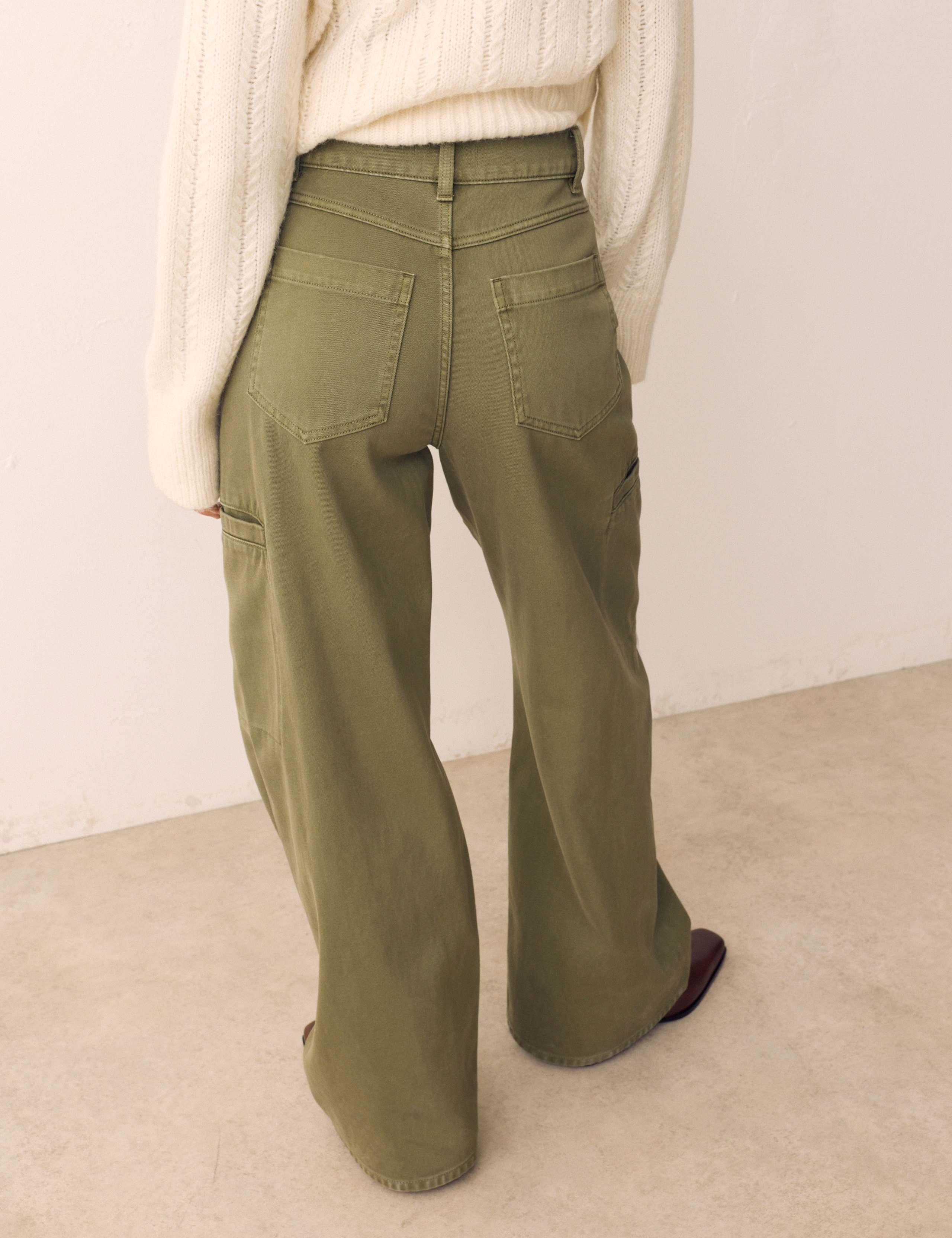 Pure Cotton Cargo Straight Leg Trousers 5 of 6