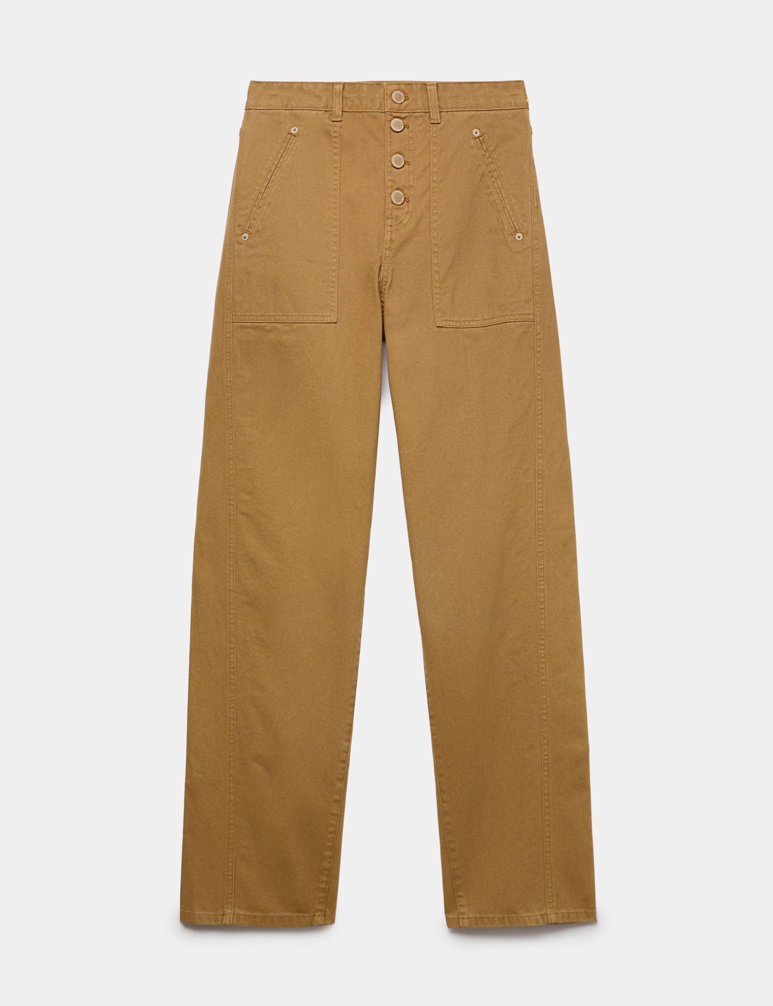 Pure Cotton Tapered Utility Trousers 2 of 6