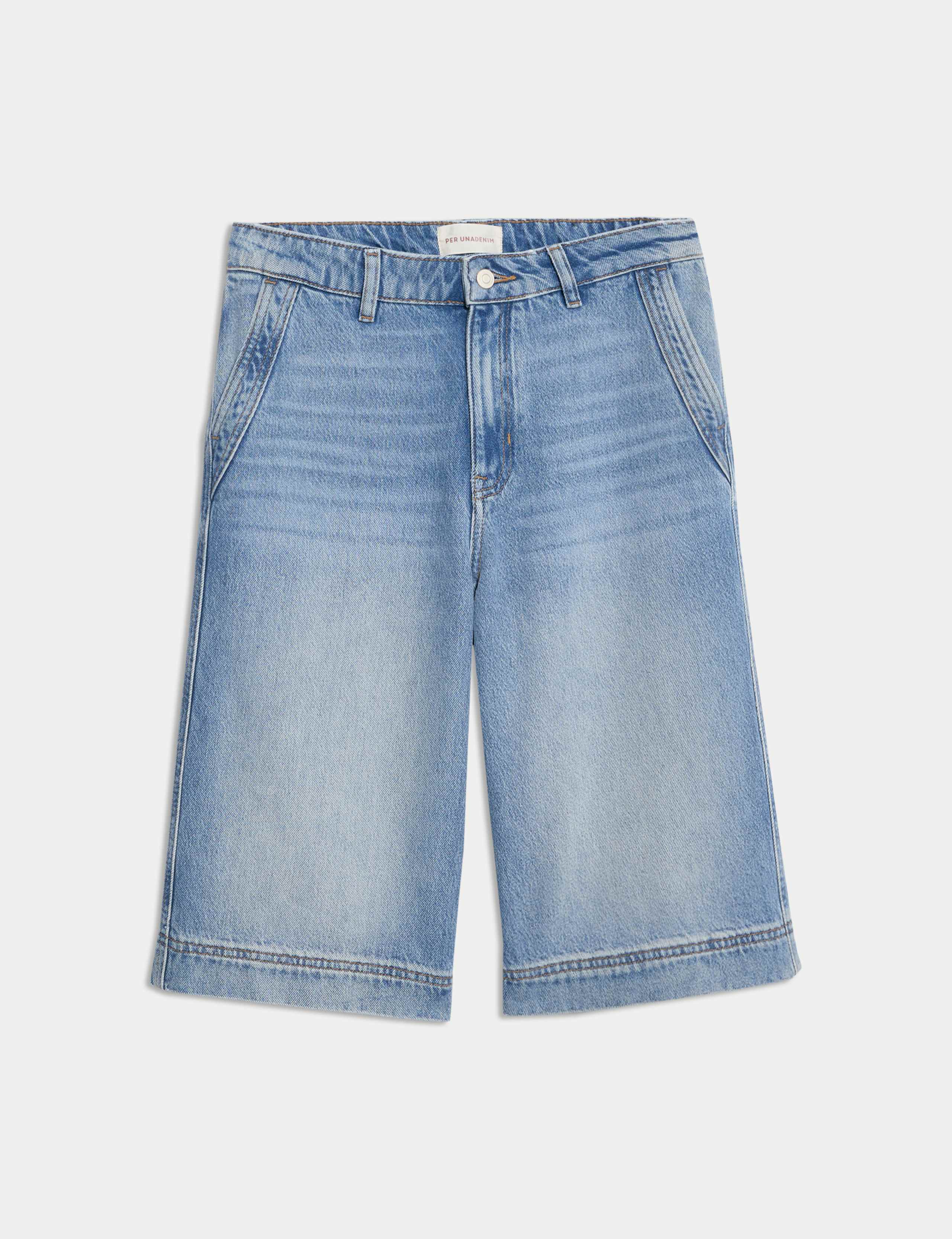 Denim High Waisted Bermuda Shorts 2 of 5