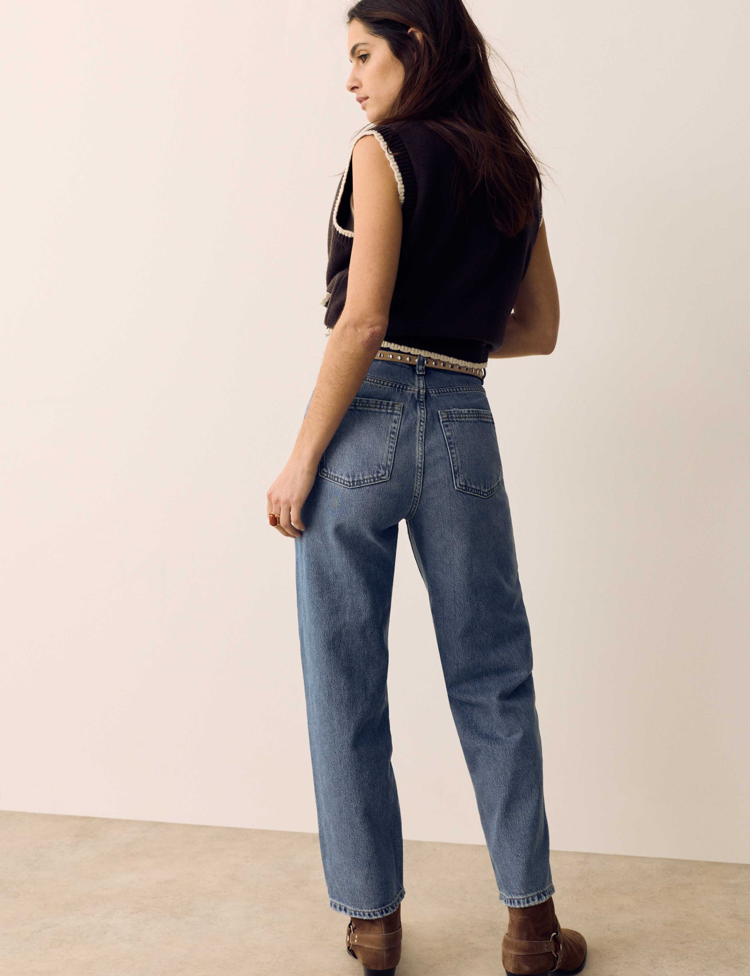 Mom Lyocell Blend Denim Slim Jeans 4 of 5