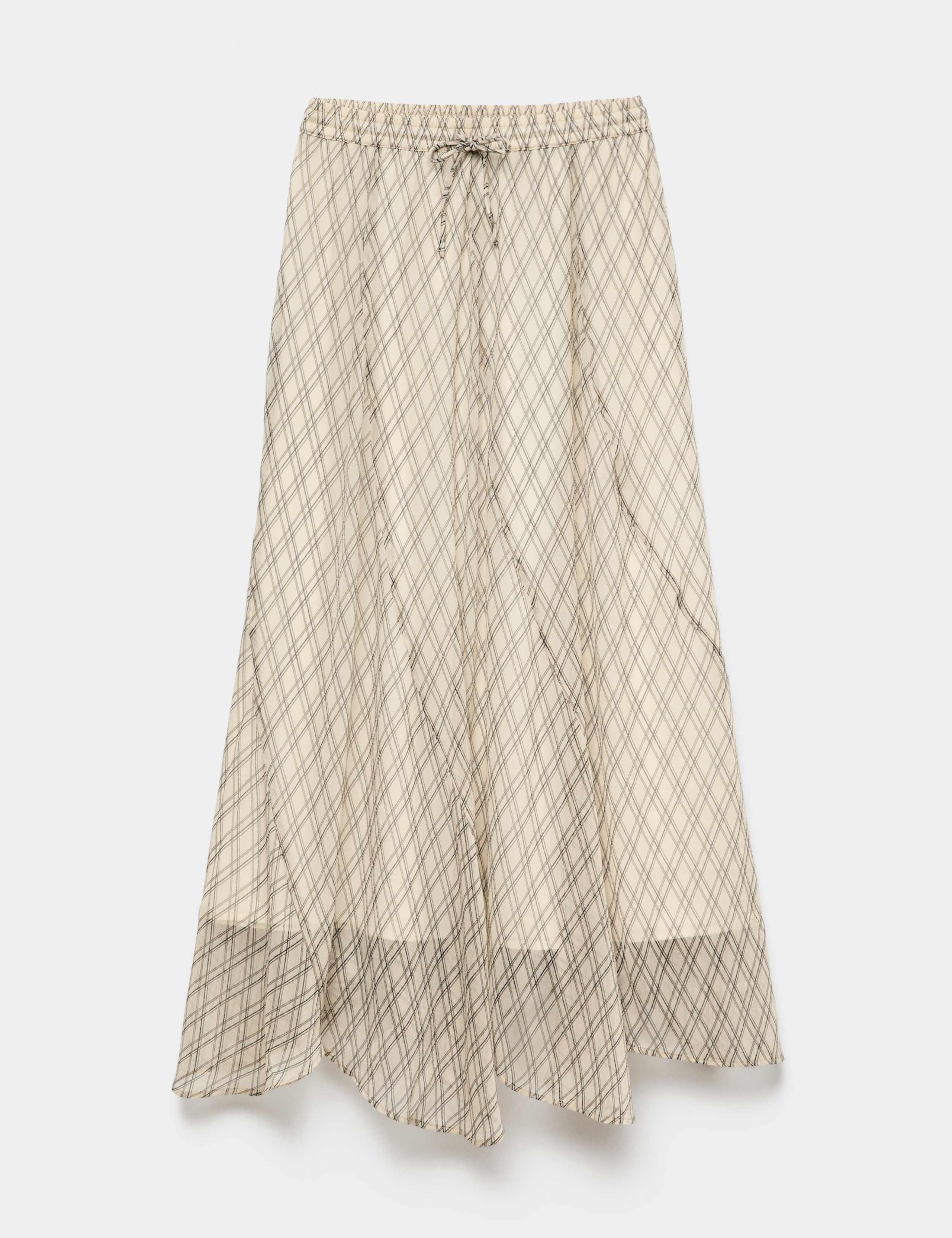 Checked Maxi A-Line skirt 1 of 1