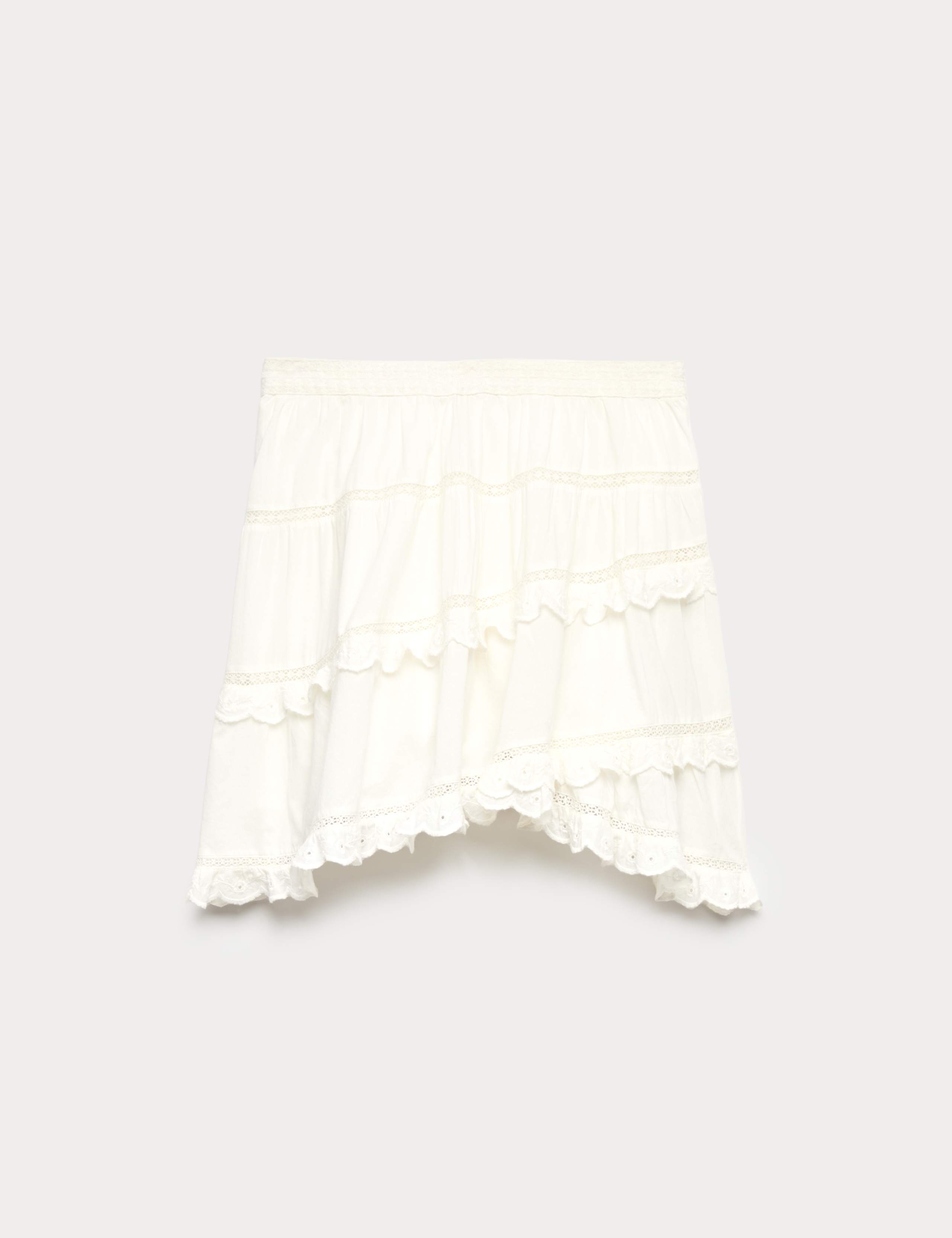 Pure Cotton Lace Mini Tiered Skirt 1 of 1