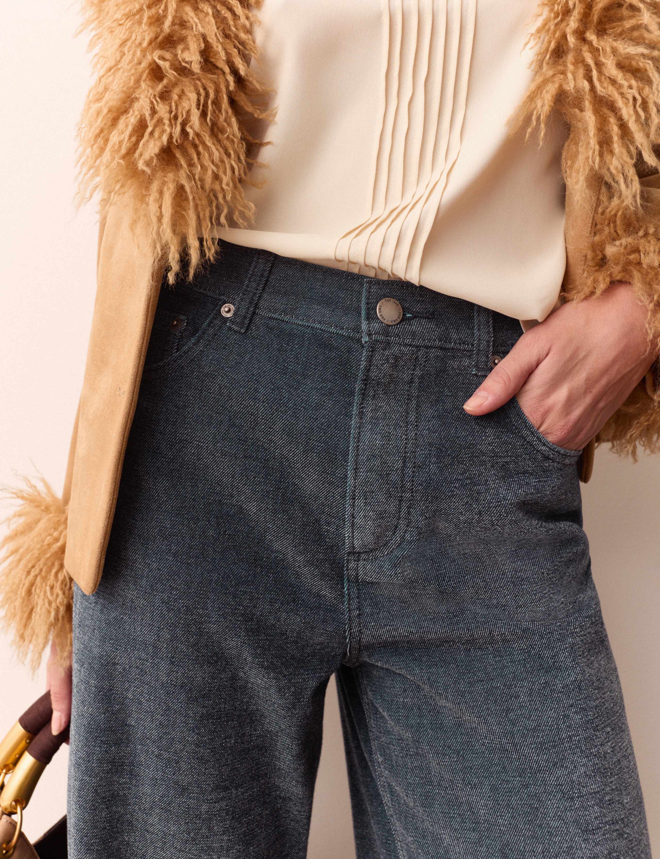 Cotton Rich Soft Touch Wide Leg Trousers 6 of 6