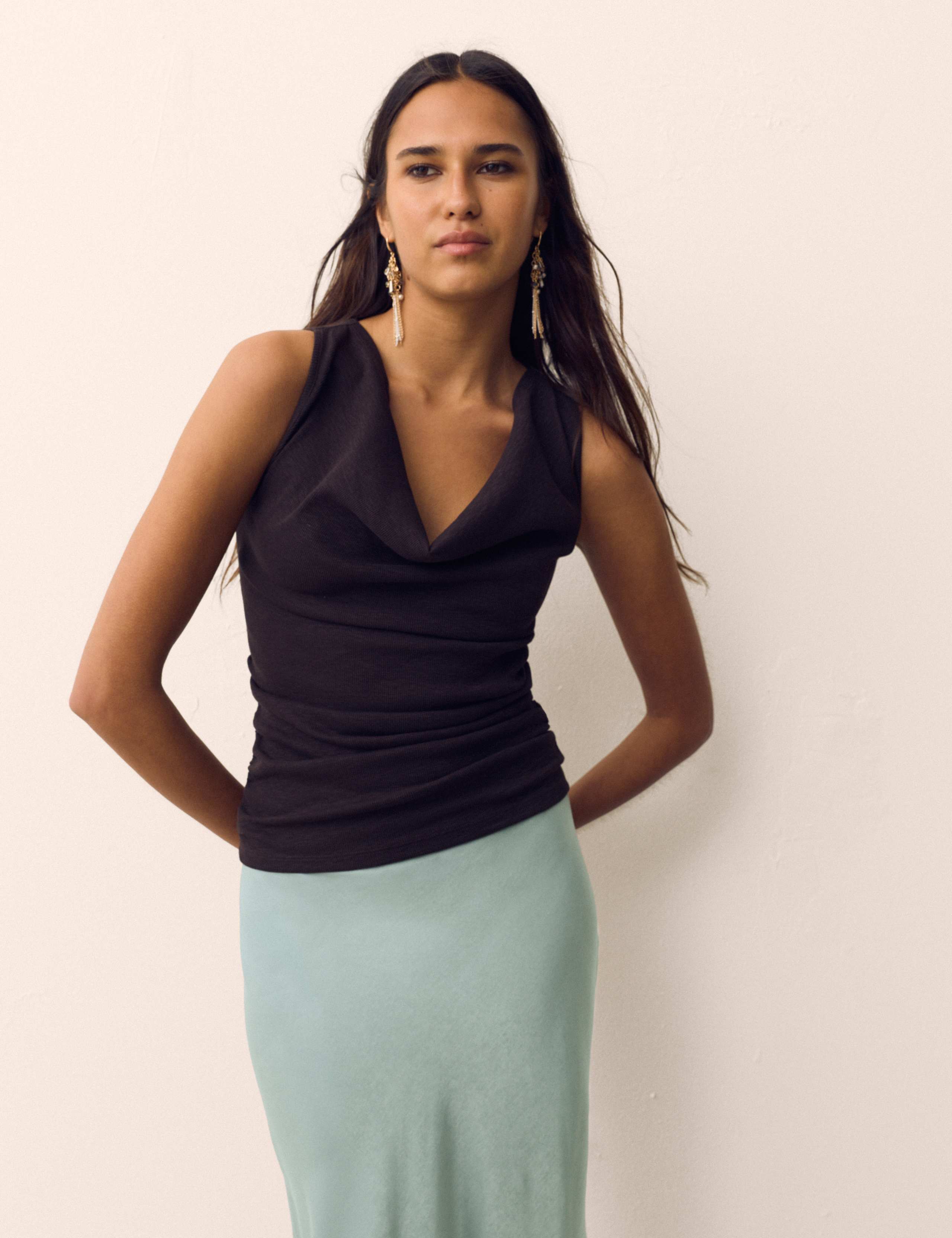 Satin Maxi Slip Skirt 6 of 6