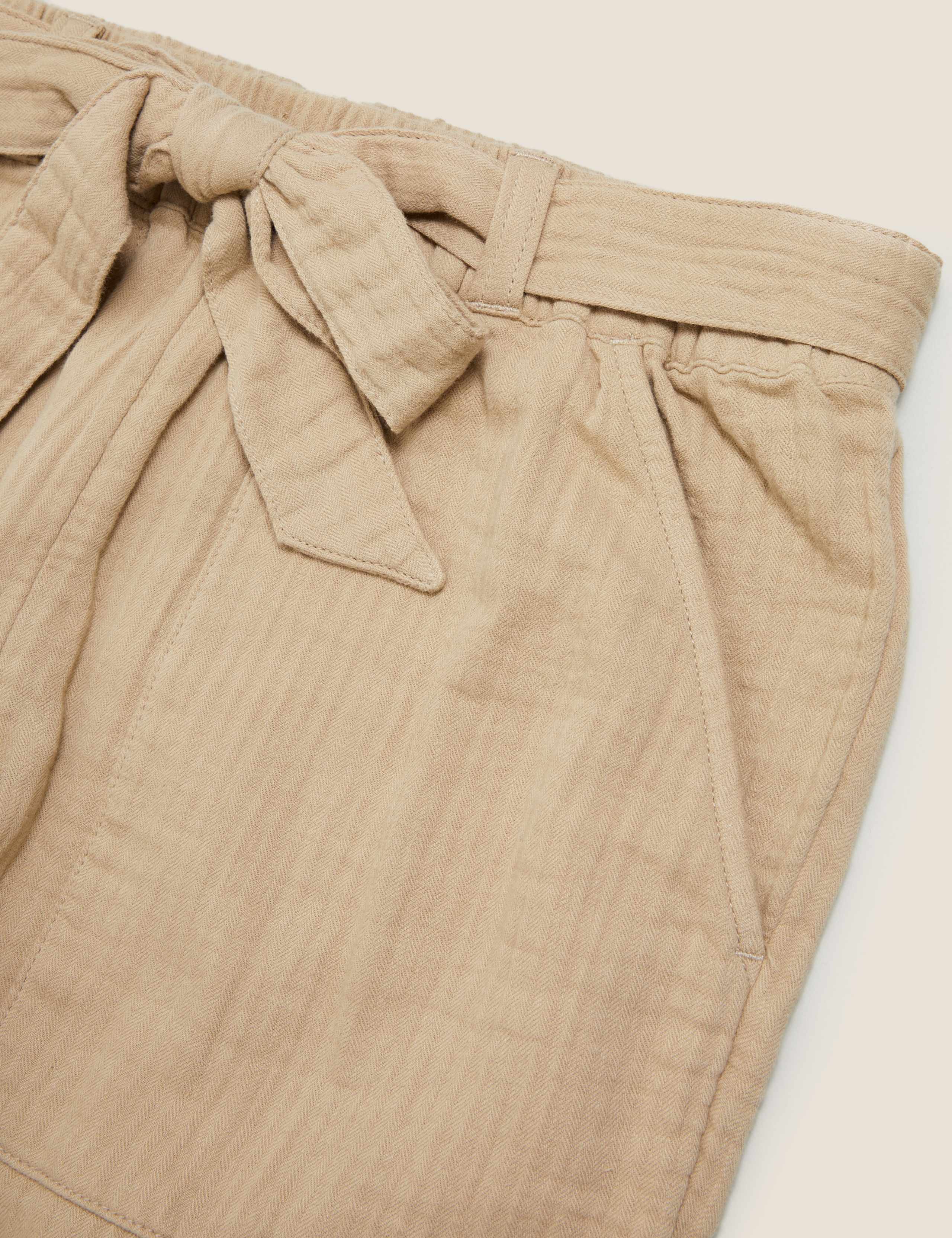 Pure Cotton Tapered Ankle Grazer Trousers 7 of 7