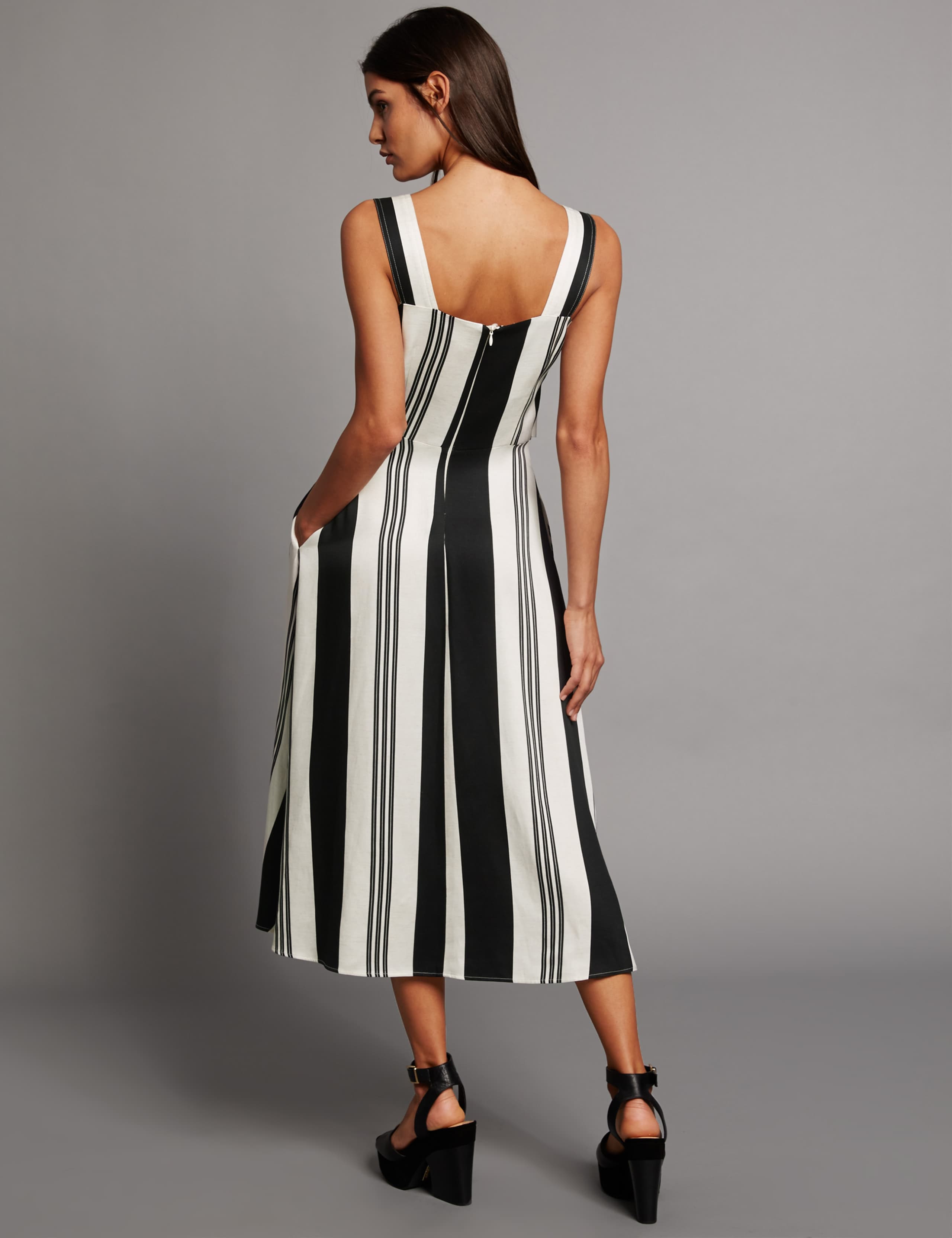 Striped Tie Detail Shift Midi Dress 4 of 5
