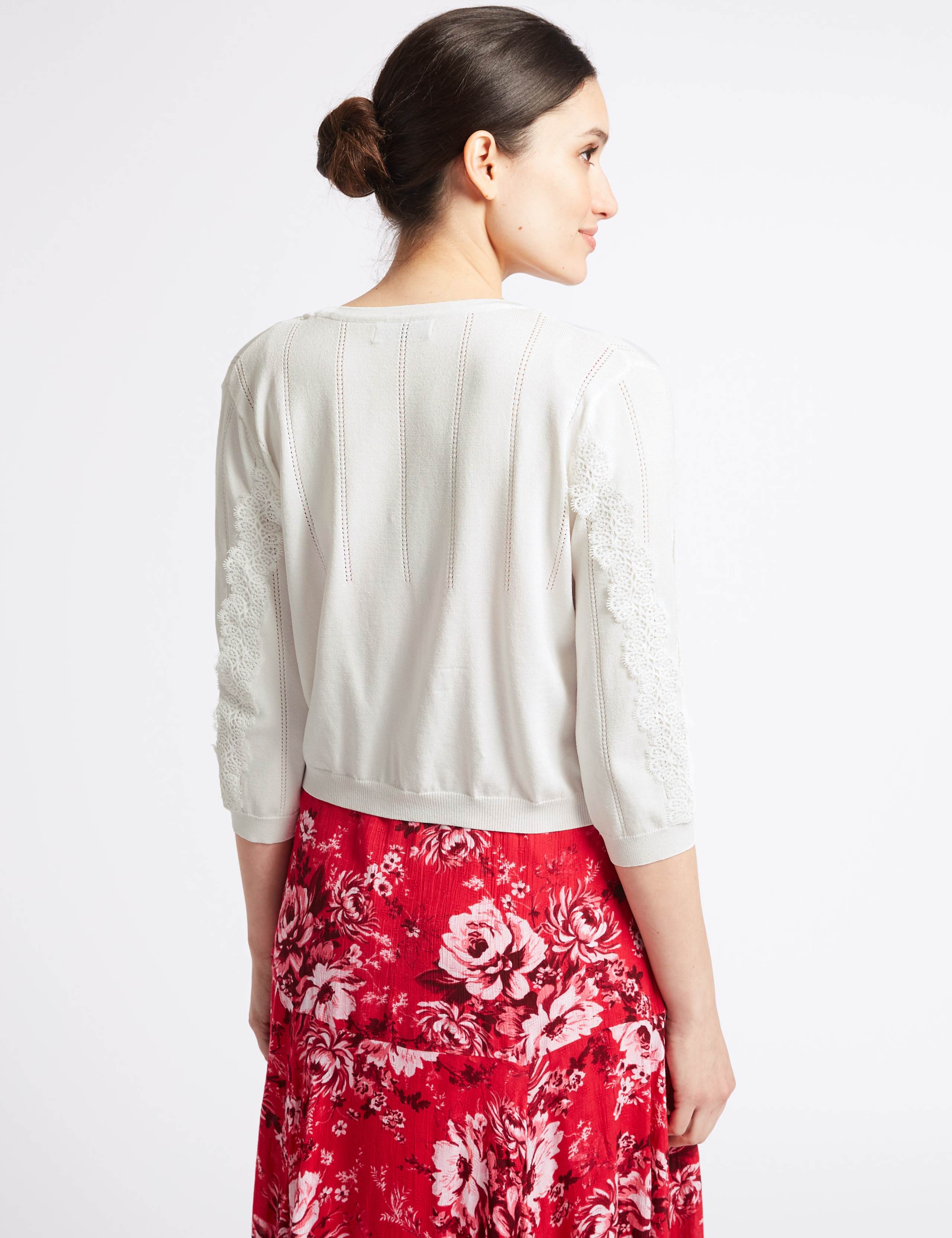 Lace Overlay Cardigan 4 of 5