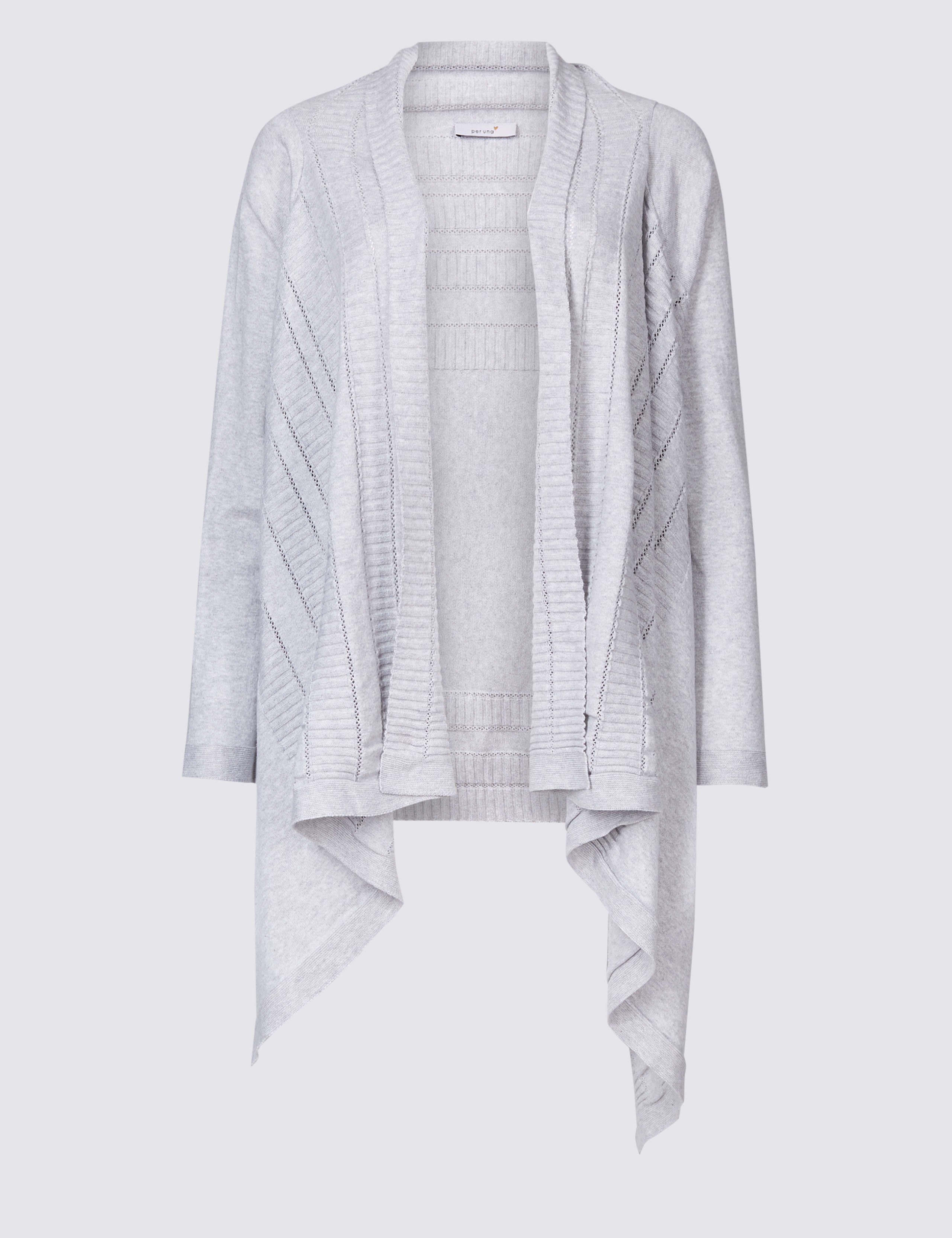 Pure Cotton Textured Waterfall Cardigan 2 of 4