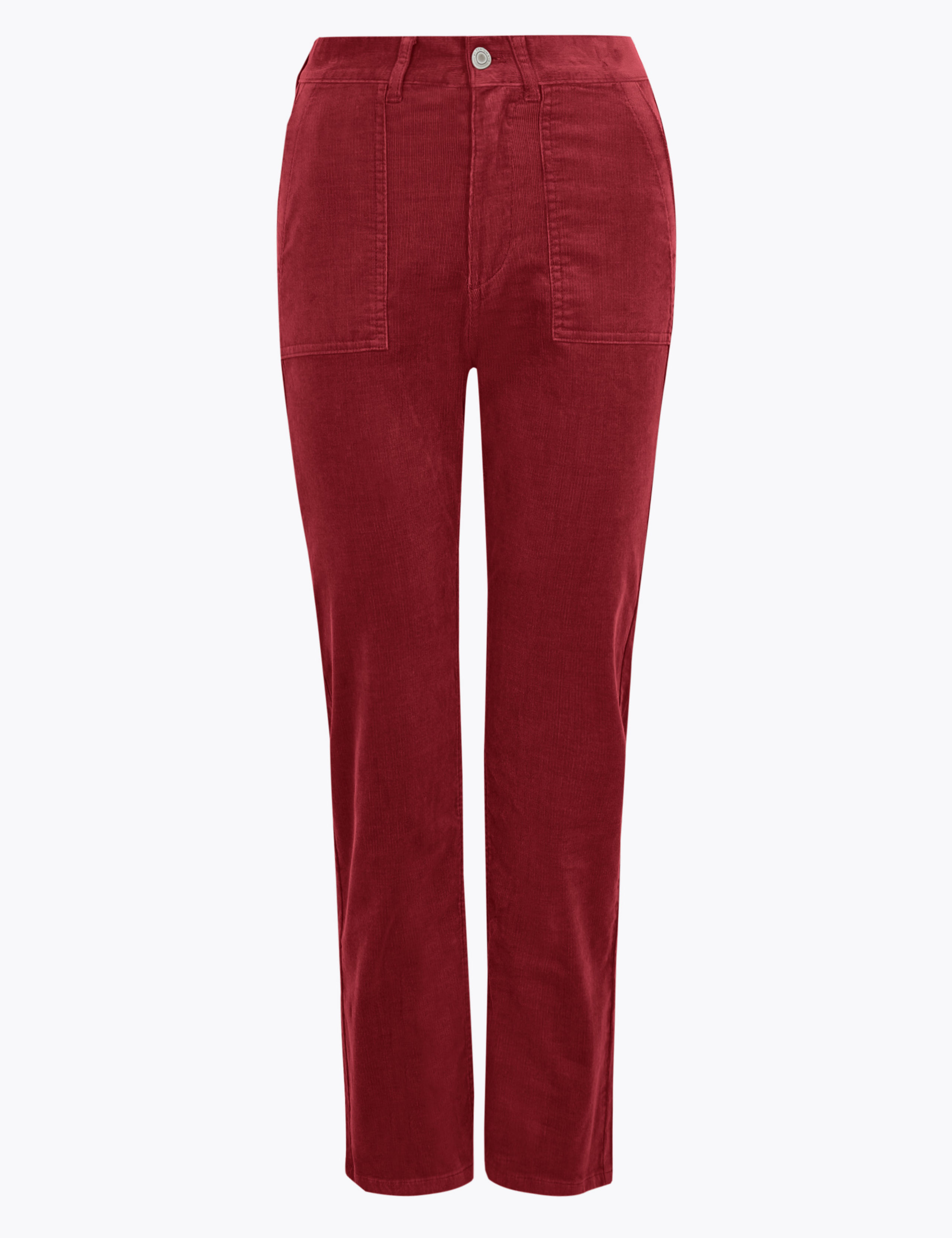 Corduroy Straight Leg Ankle Grazer Trousers 2 of 5