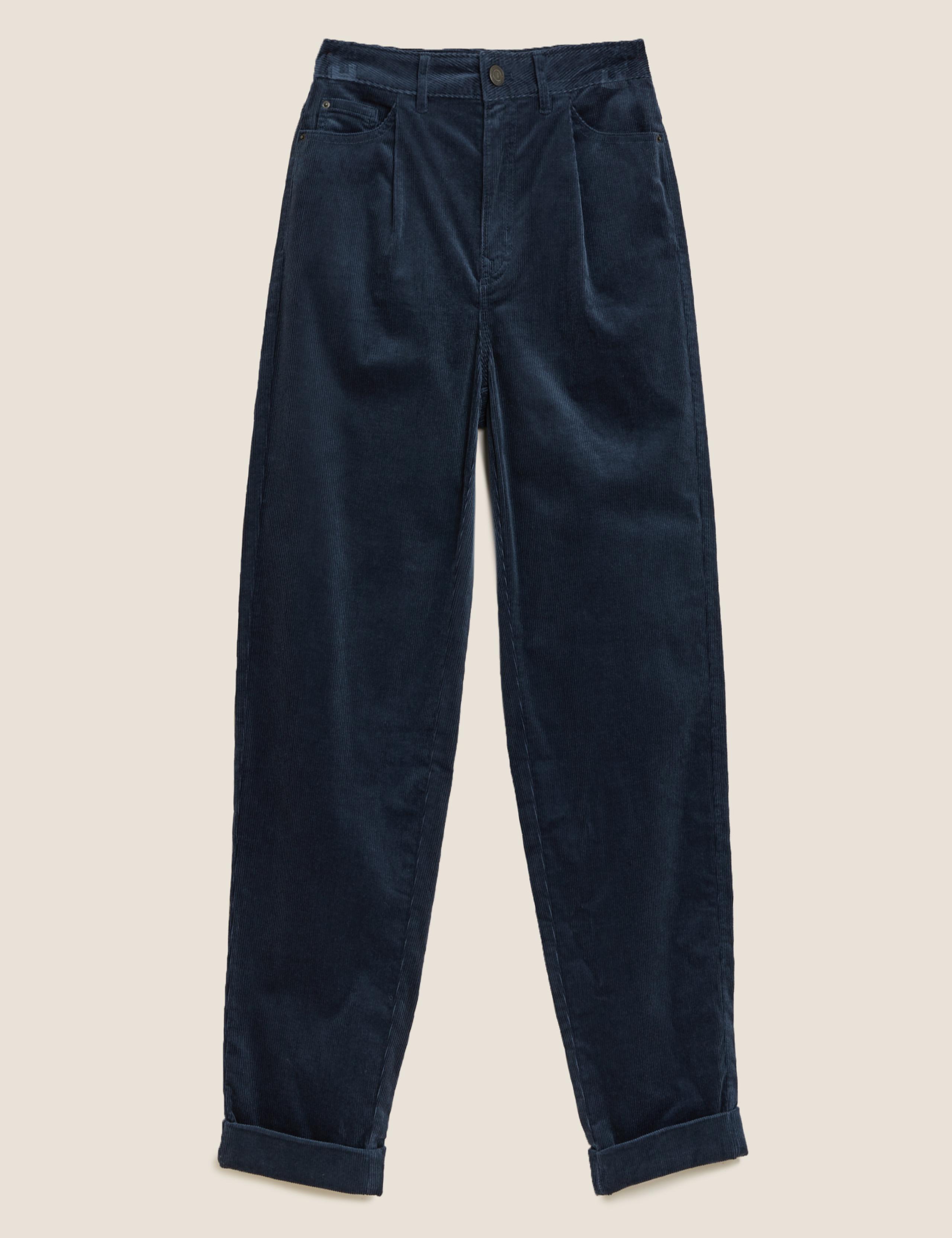 Cotton Rich Corduroy Ankle Grazer Trousers 2 of 5