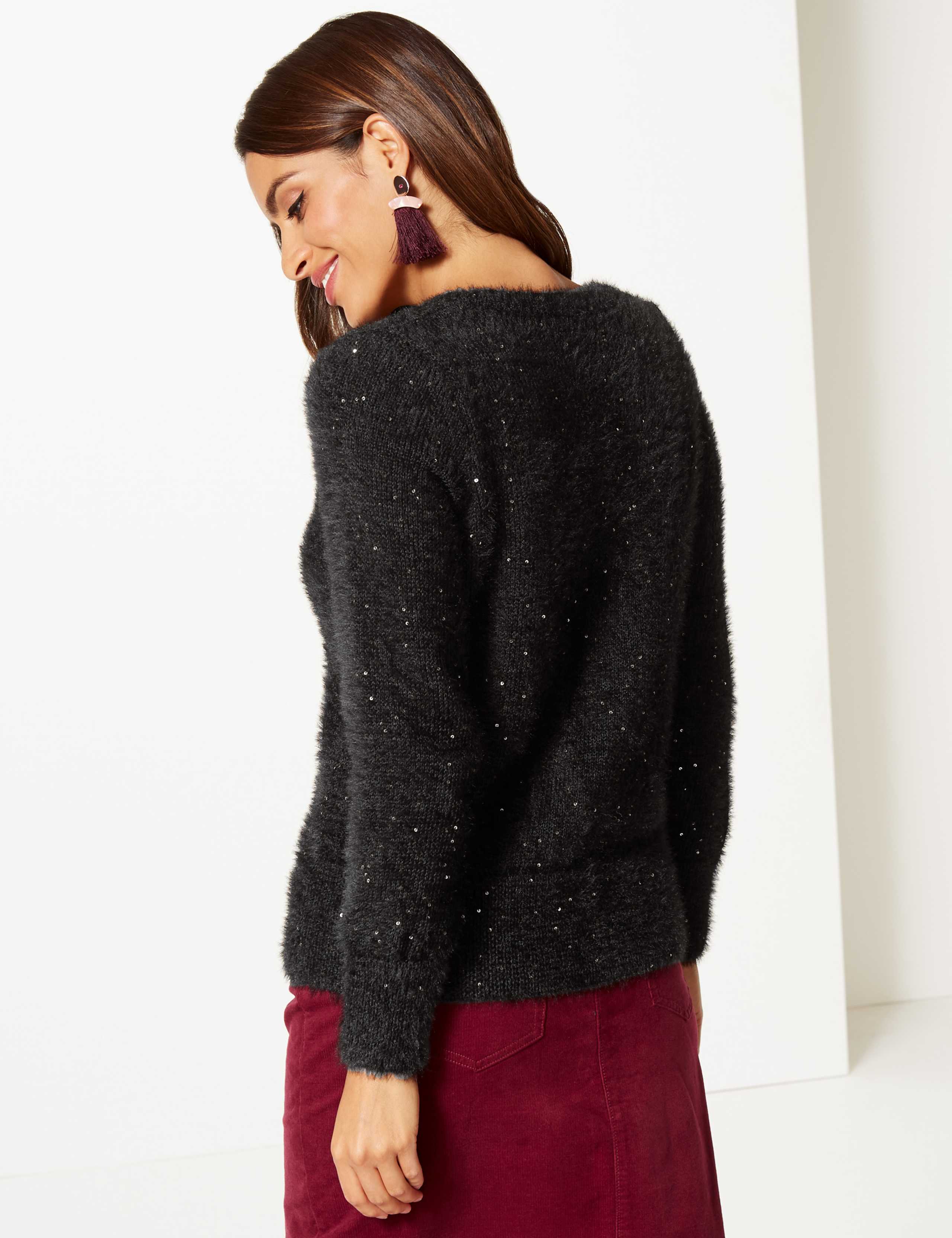 Sequin V-Neck Jumper 3 of 4