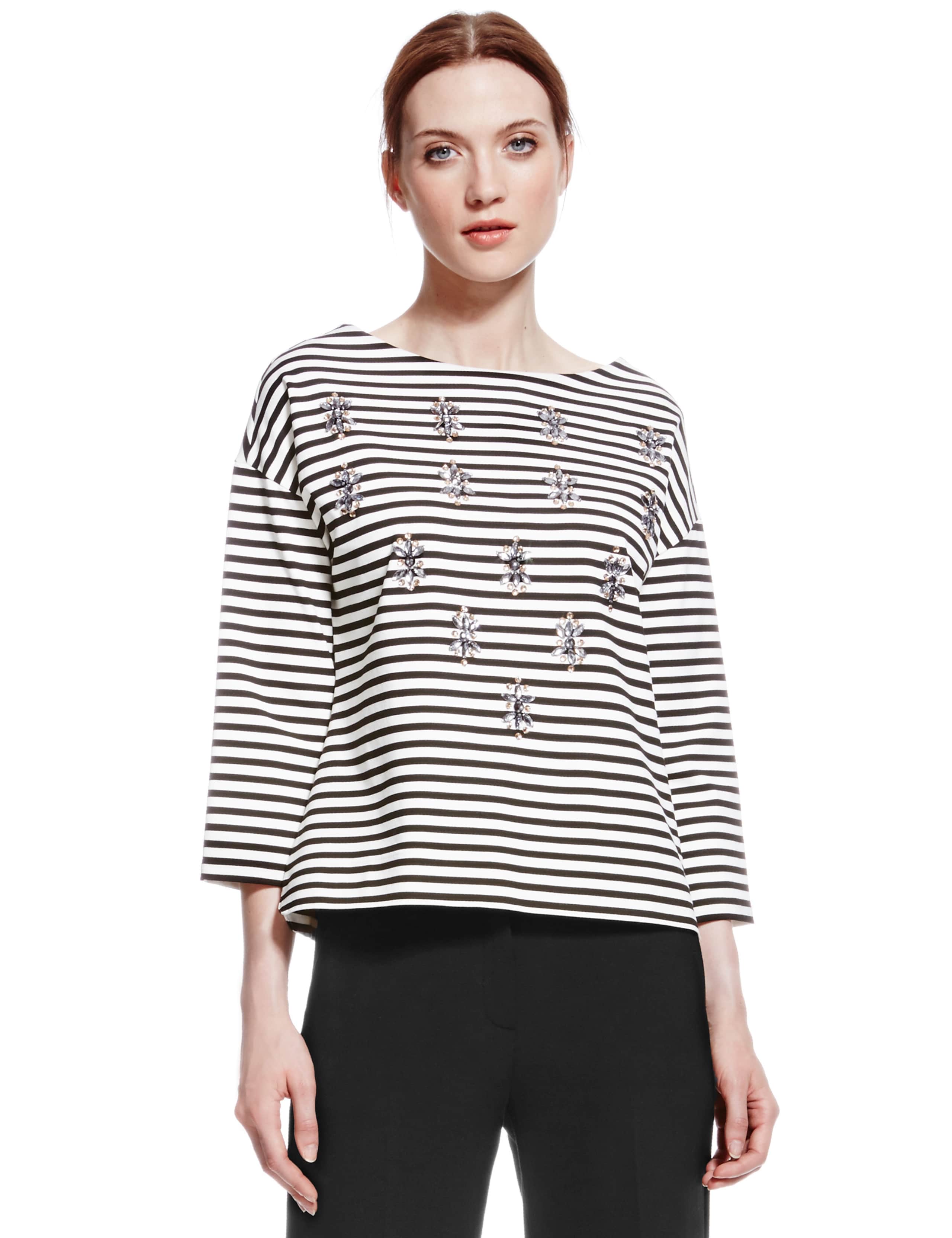 Embellished Striped Top 1 of 3