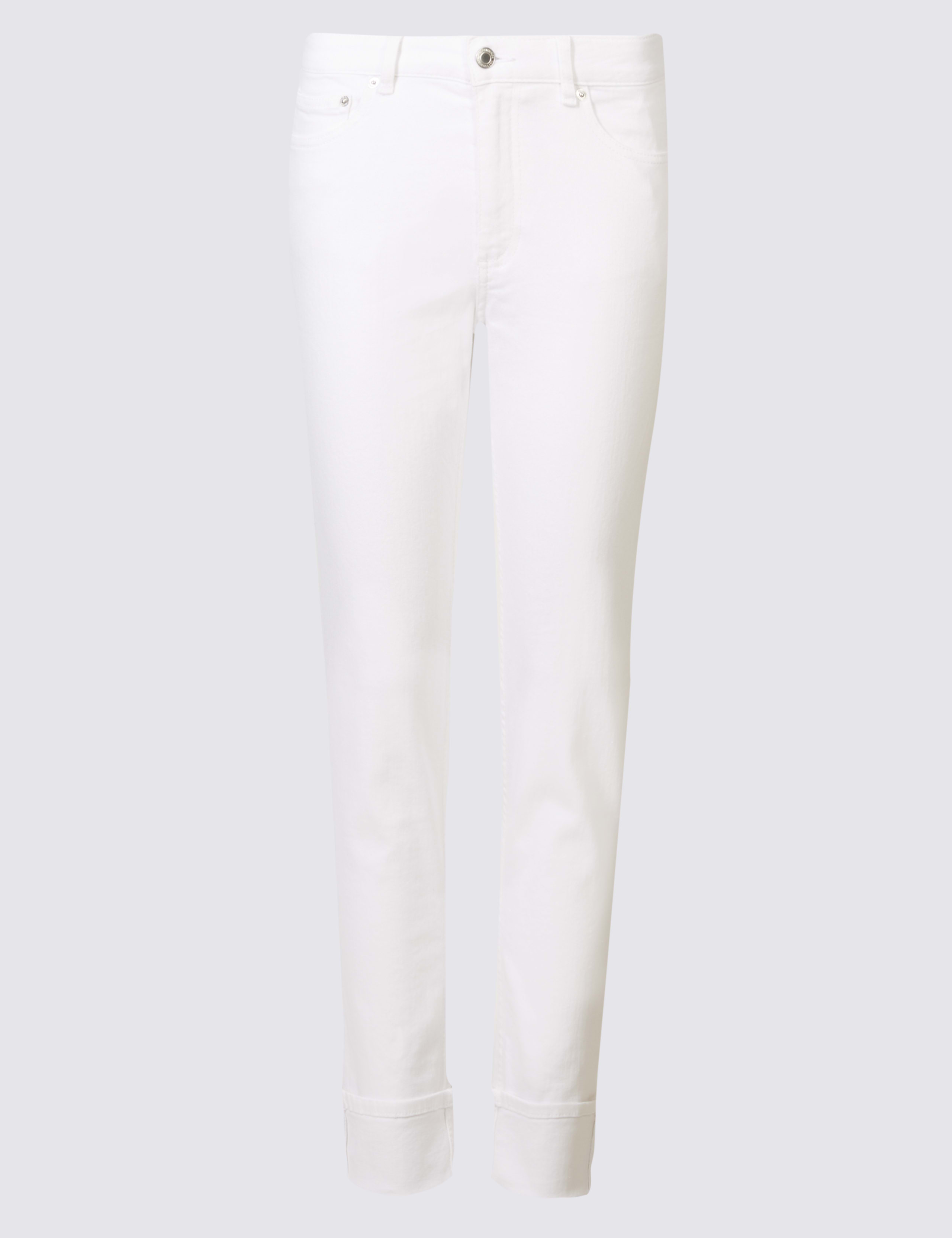 Turn Up Mid Rise Slim Leg Jeans 2 of 6