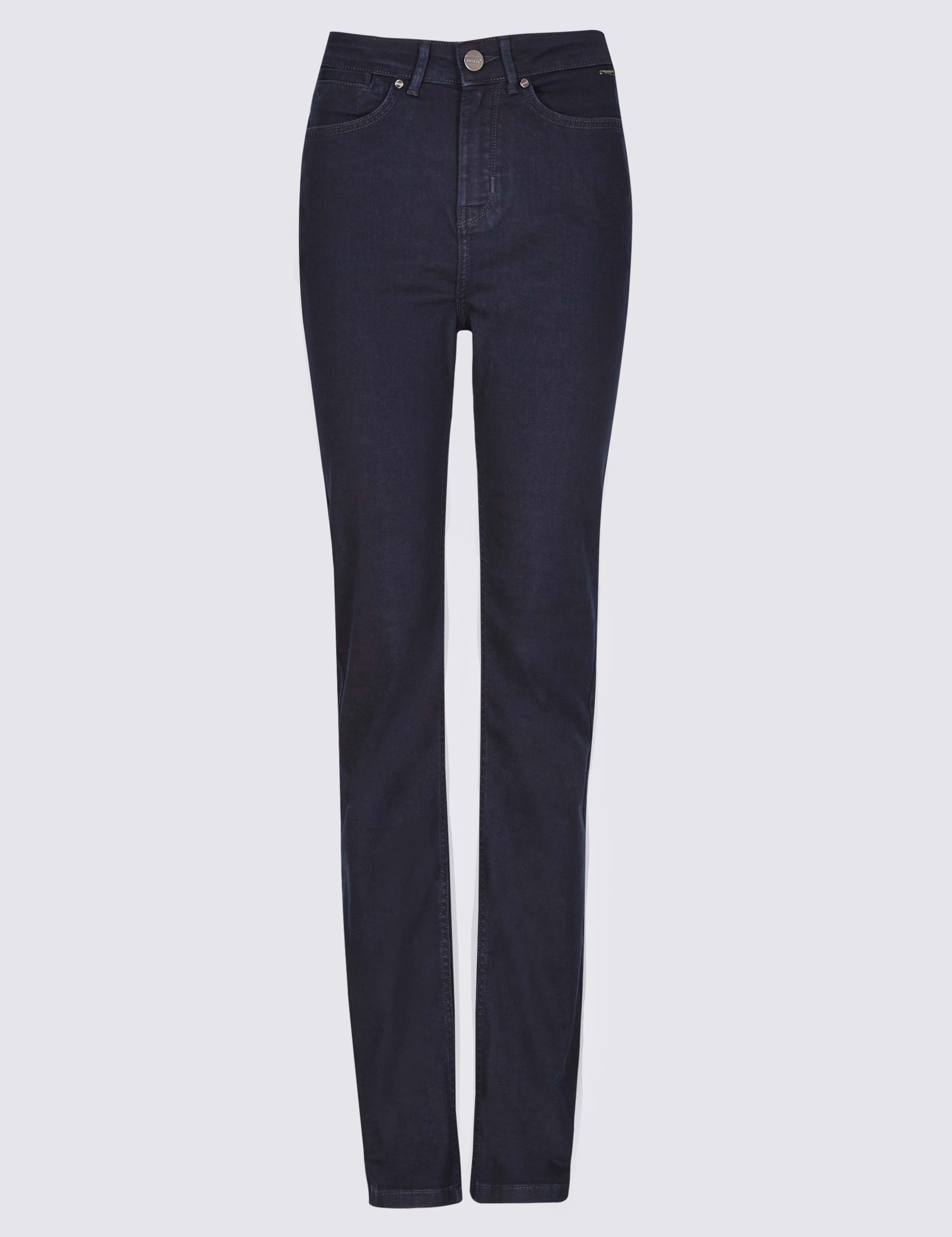 Rivet Detail High Waist Straight Leg Jeans 2 of 7