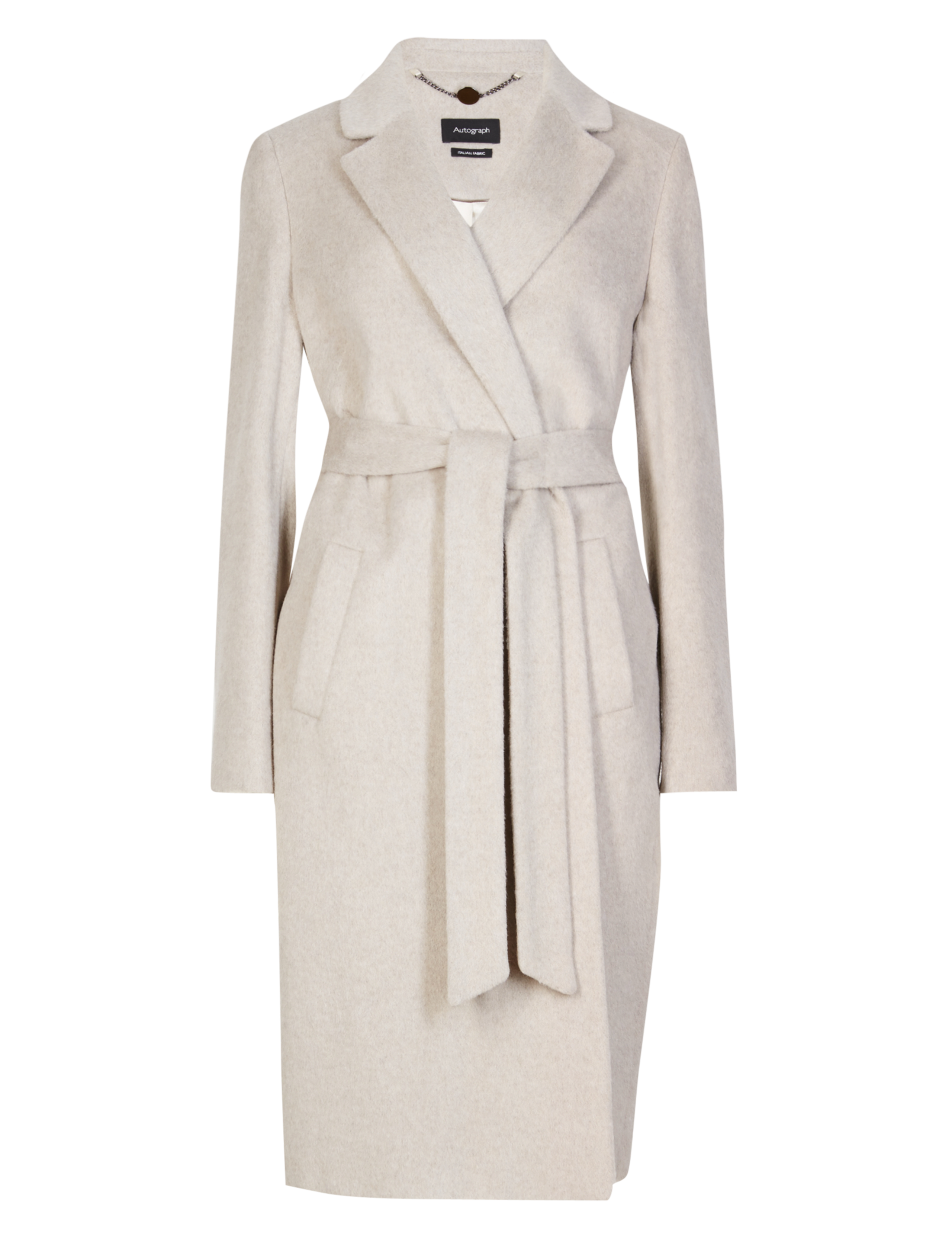 Wrap Over Belted Coat with Wool 2 of 4
