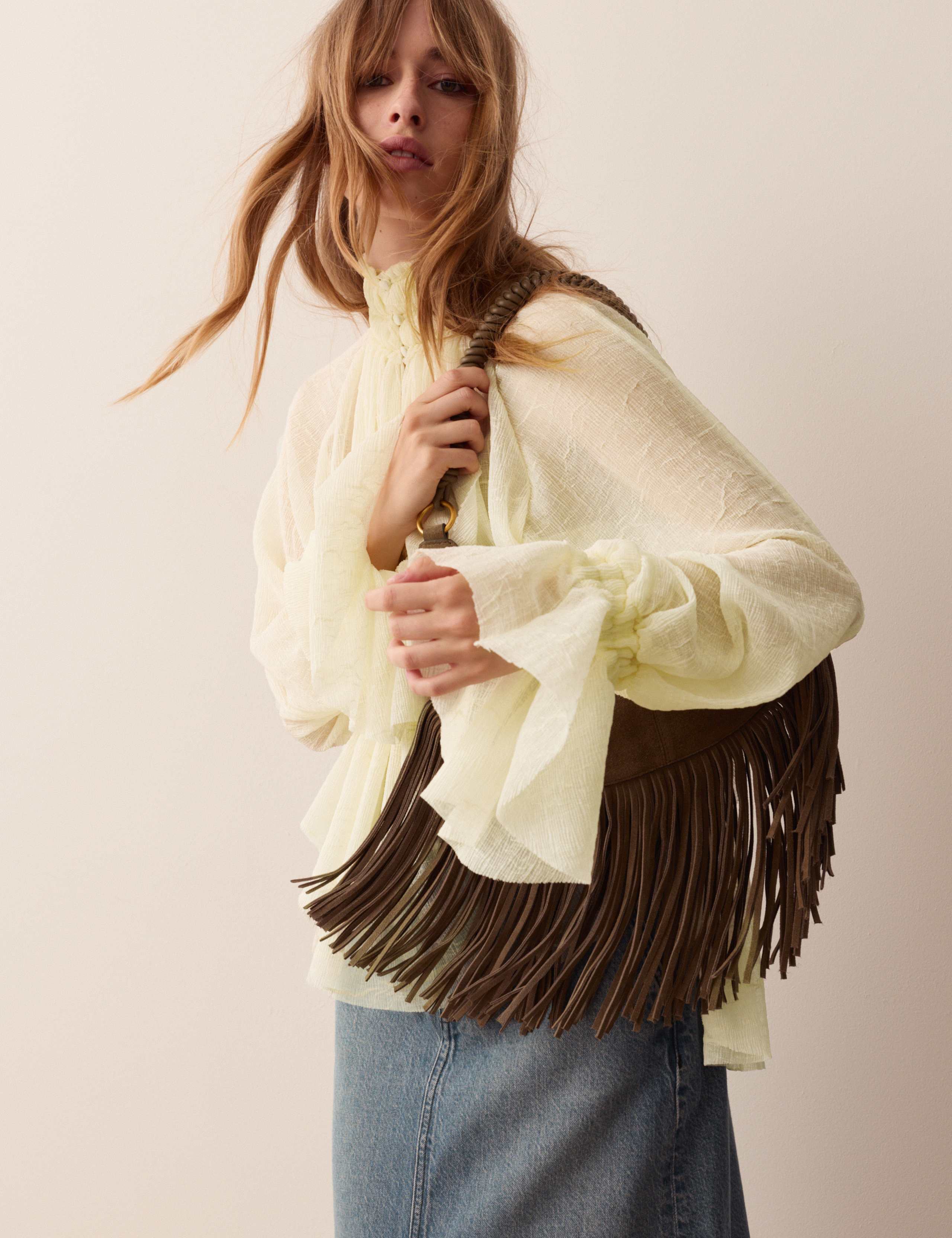 Pleat Gathered High Neck Blouse 4 of 6