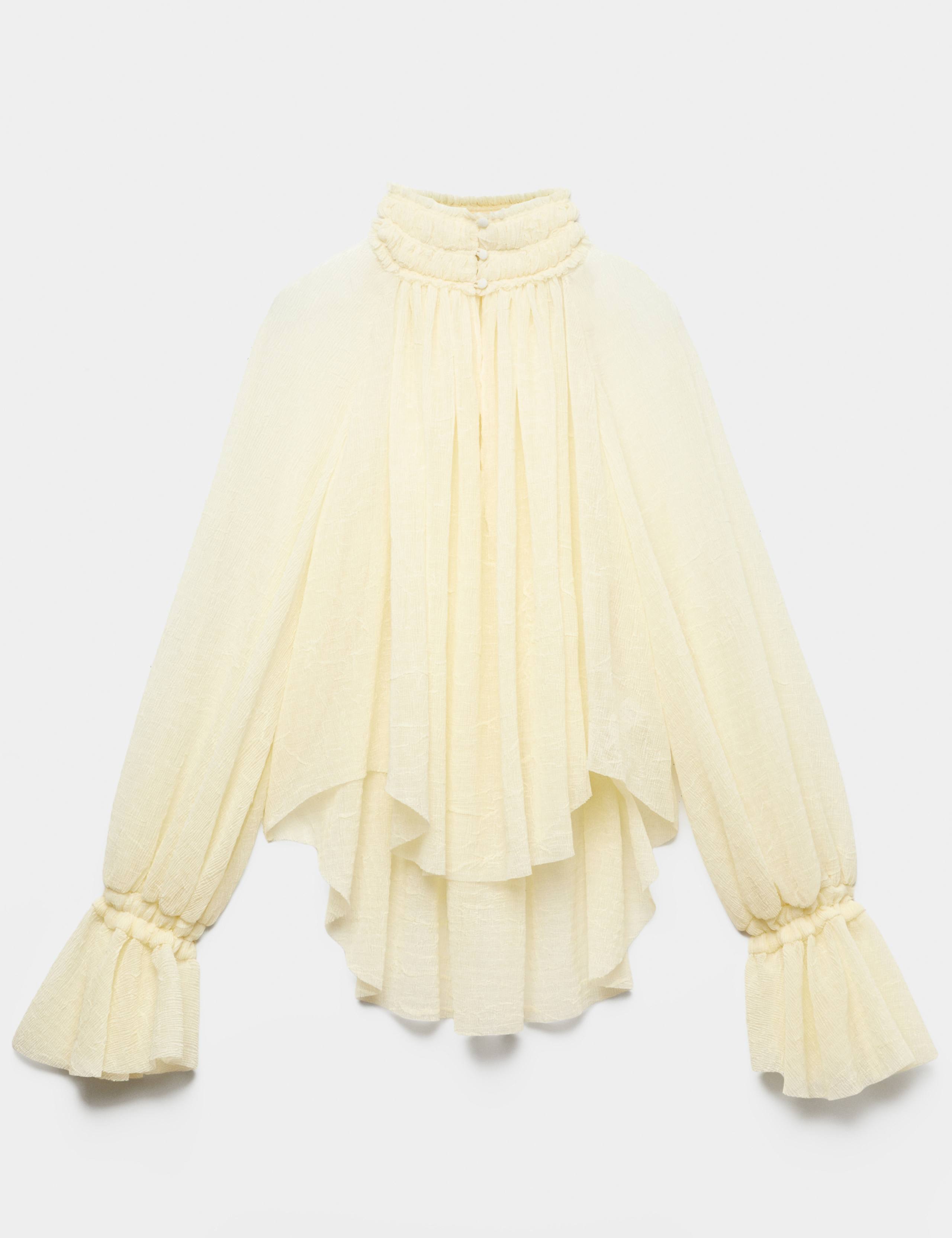Pleat Gathered High Neck Blouse 2 of 6
