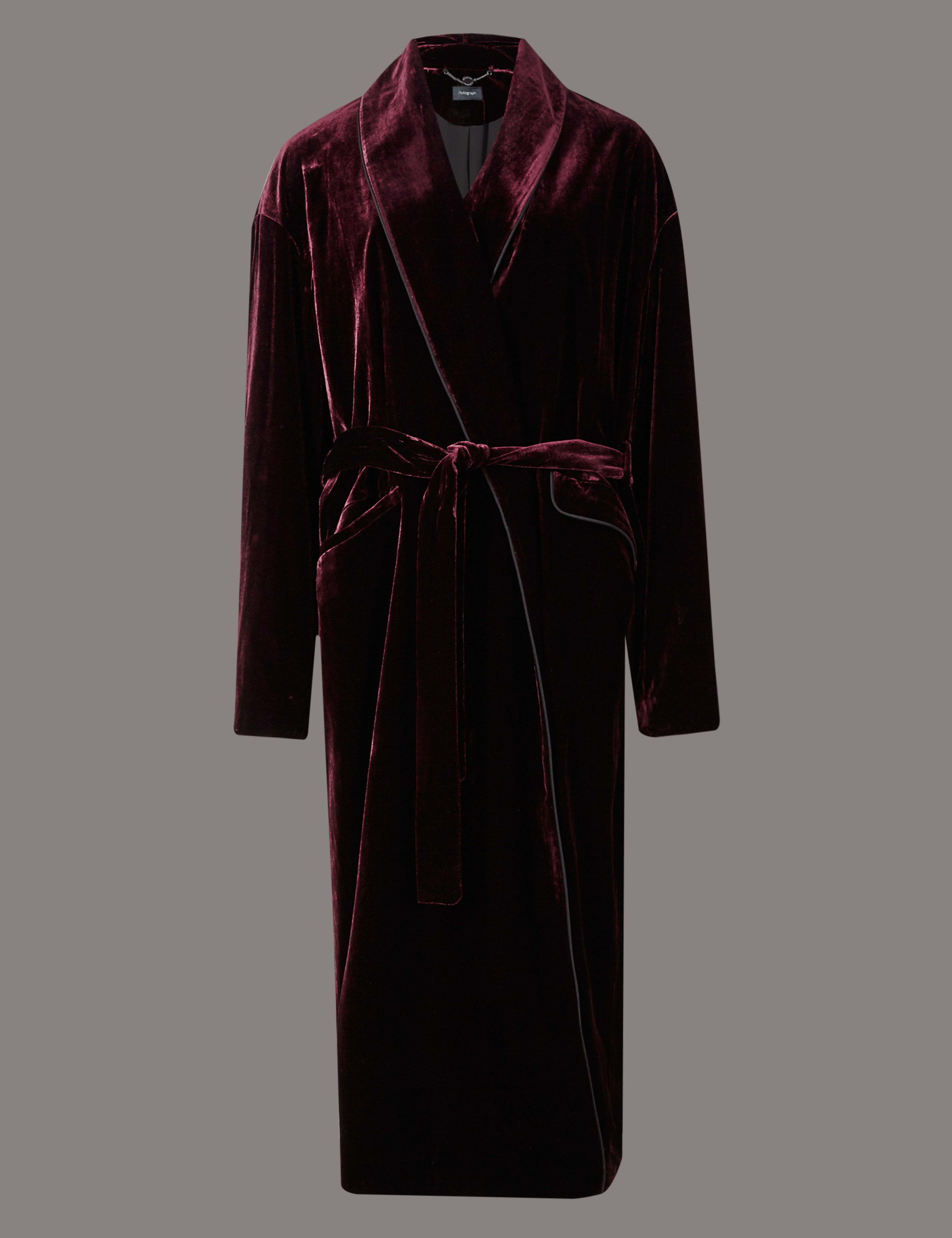 Velvet Belted 2 Pocket Coat 2 of 4