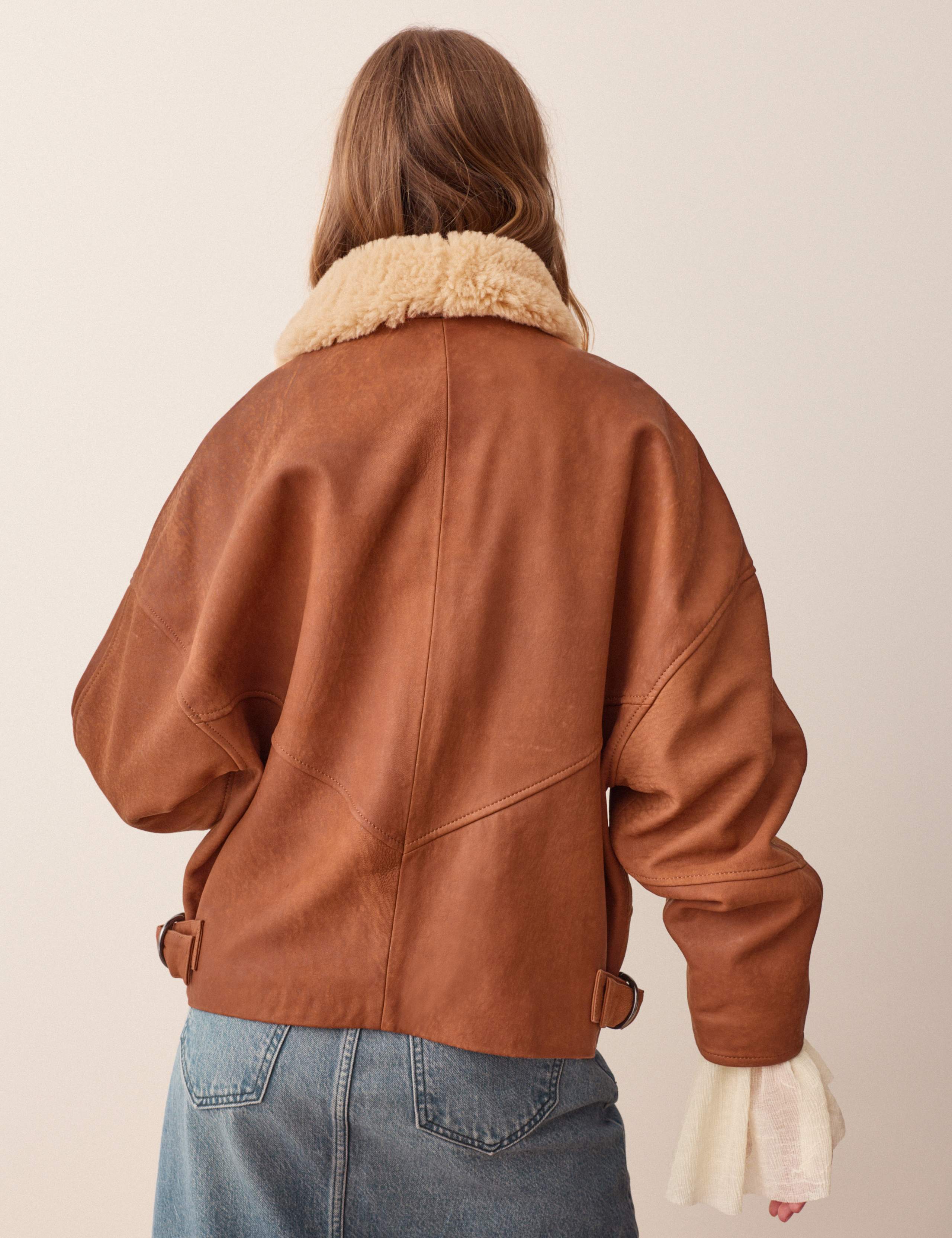 Pure Leather Aged Relaxed Jacket 3 of 6