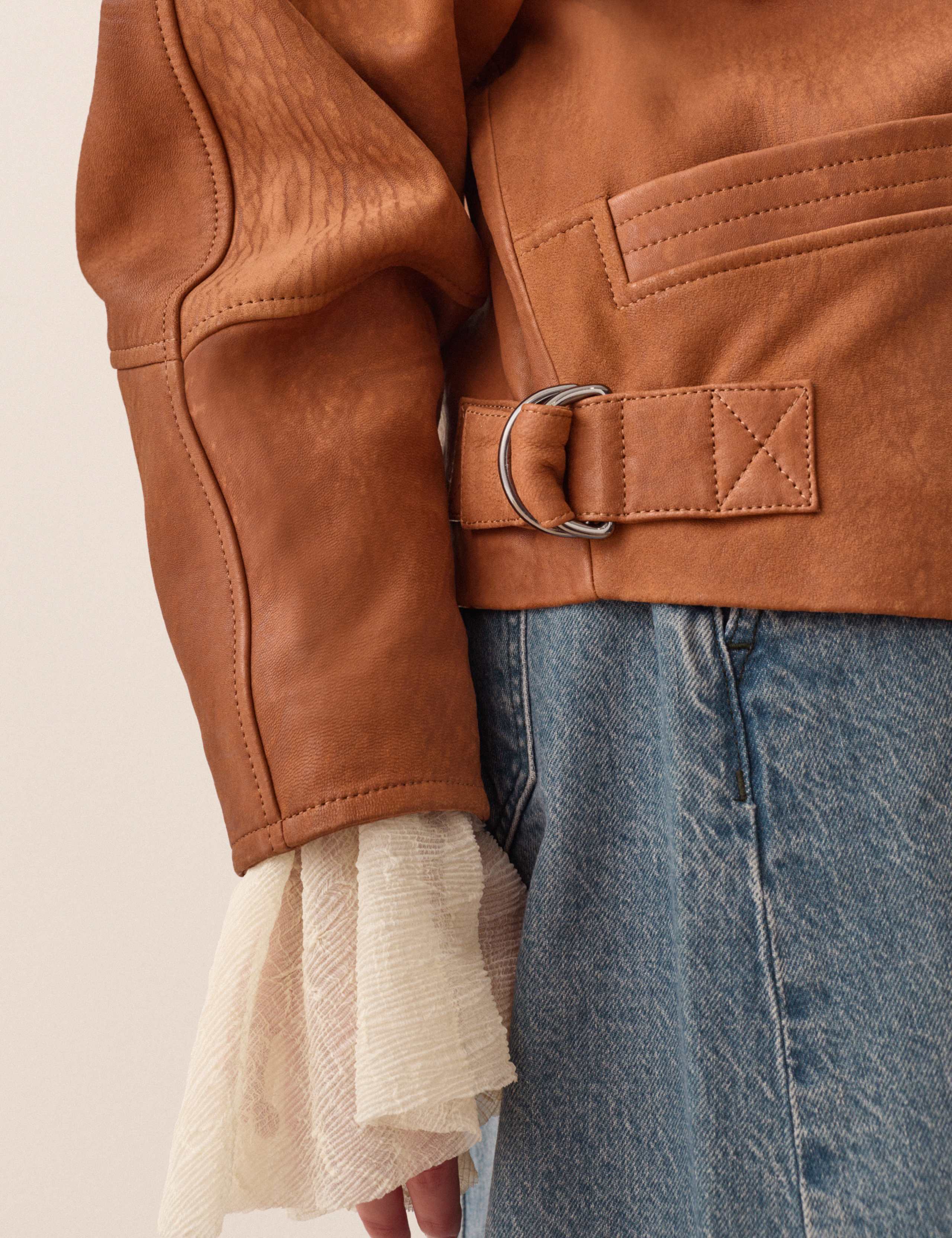 Pure Leather Aged Relaxed Jacket 5 of 6