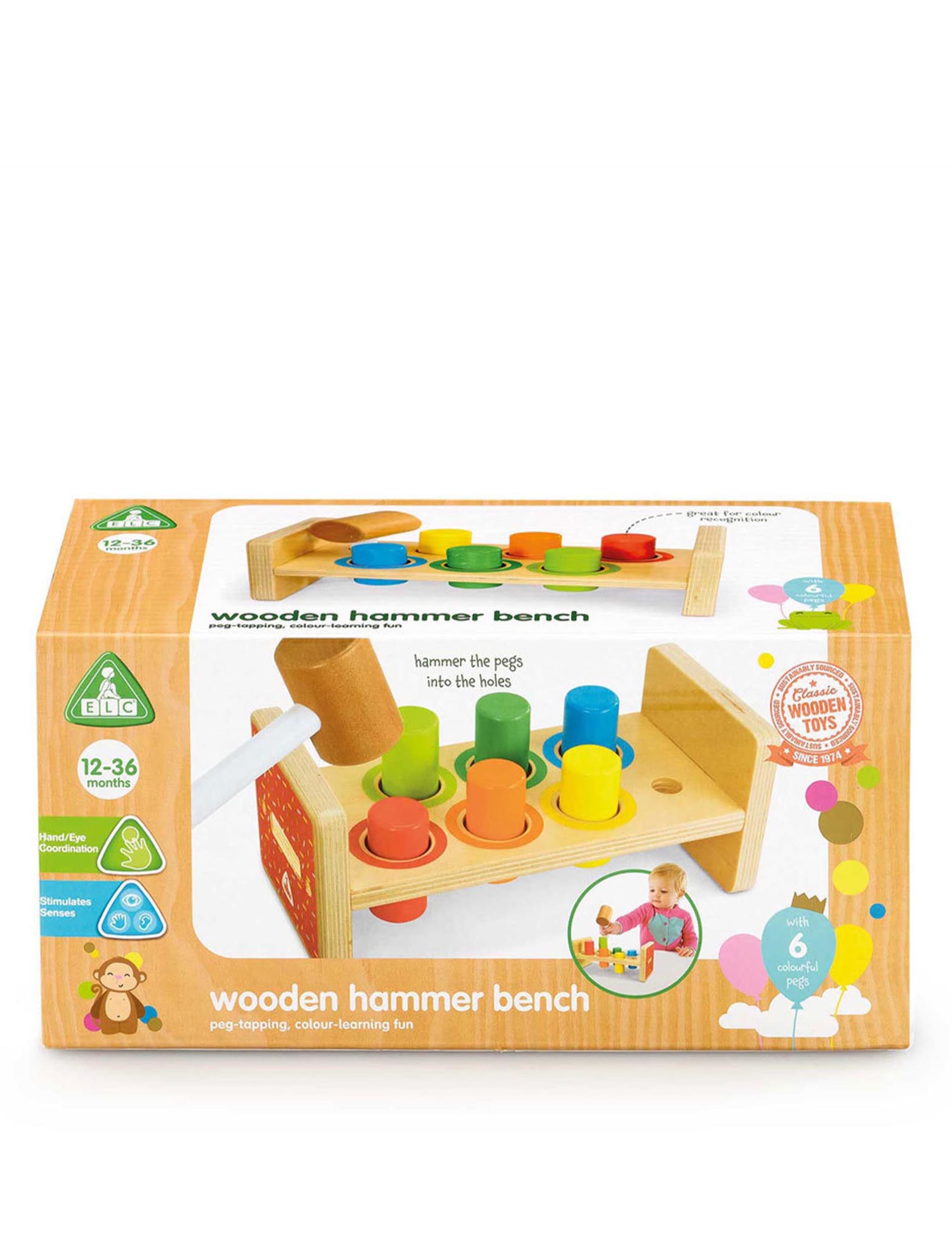 Wooden Hammer Bench Toy (12-36 Mths) 2 of 3