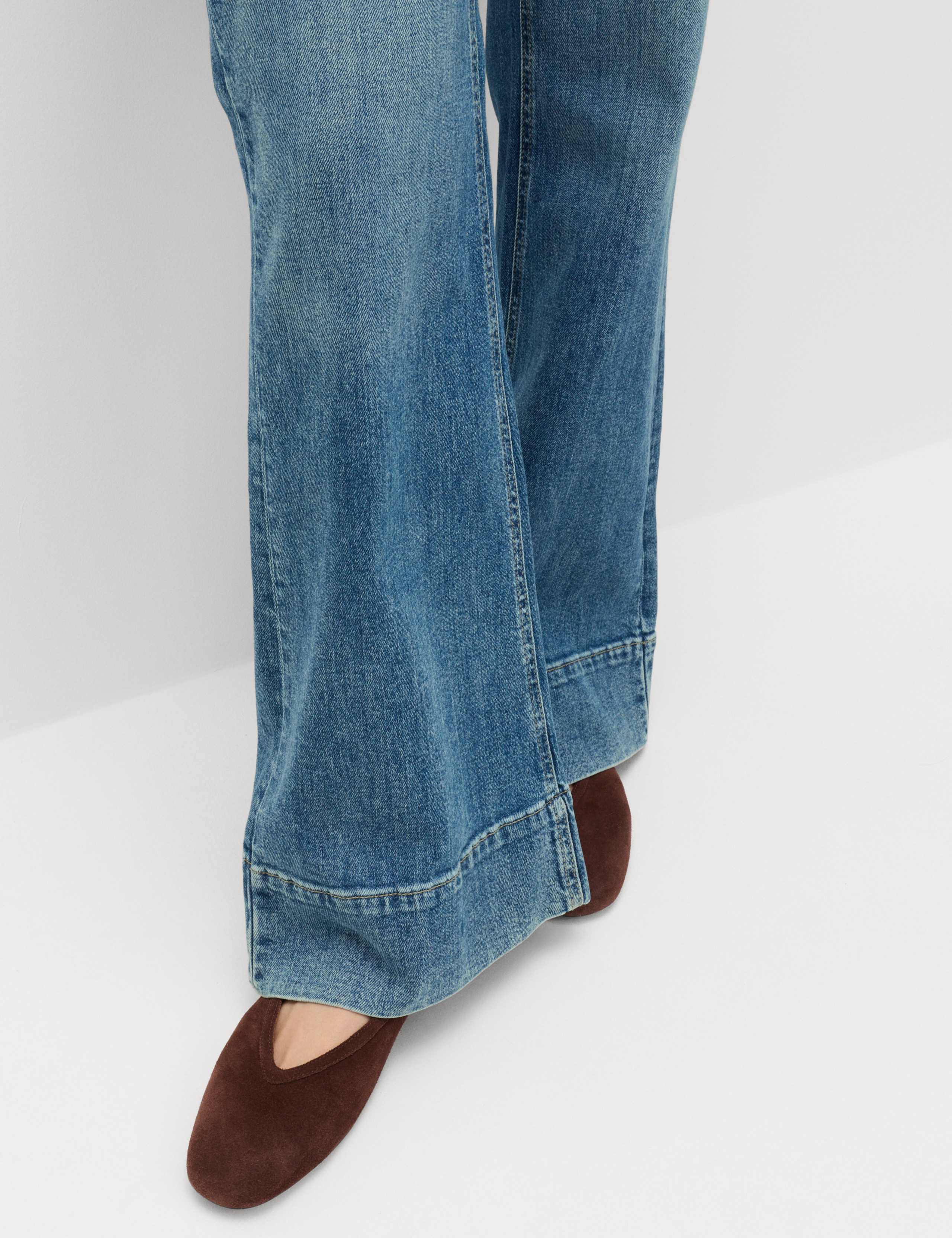 High Waisted Patch Pocket Flared Jeans 7 of 7