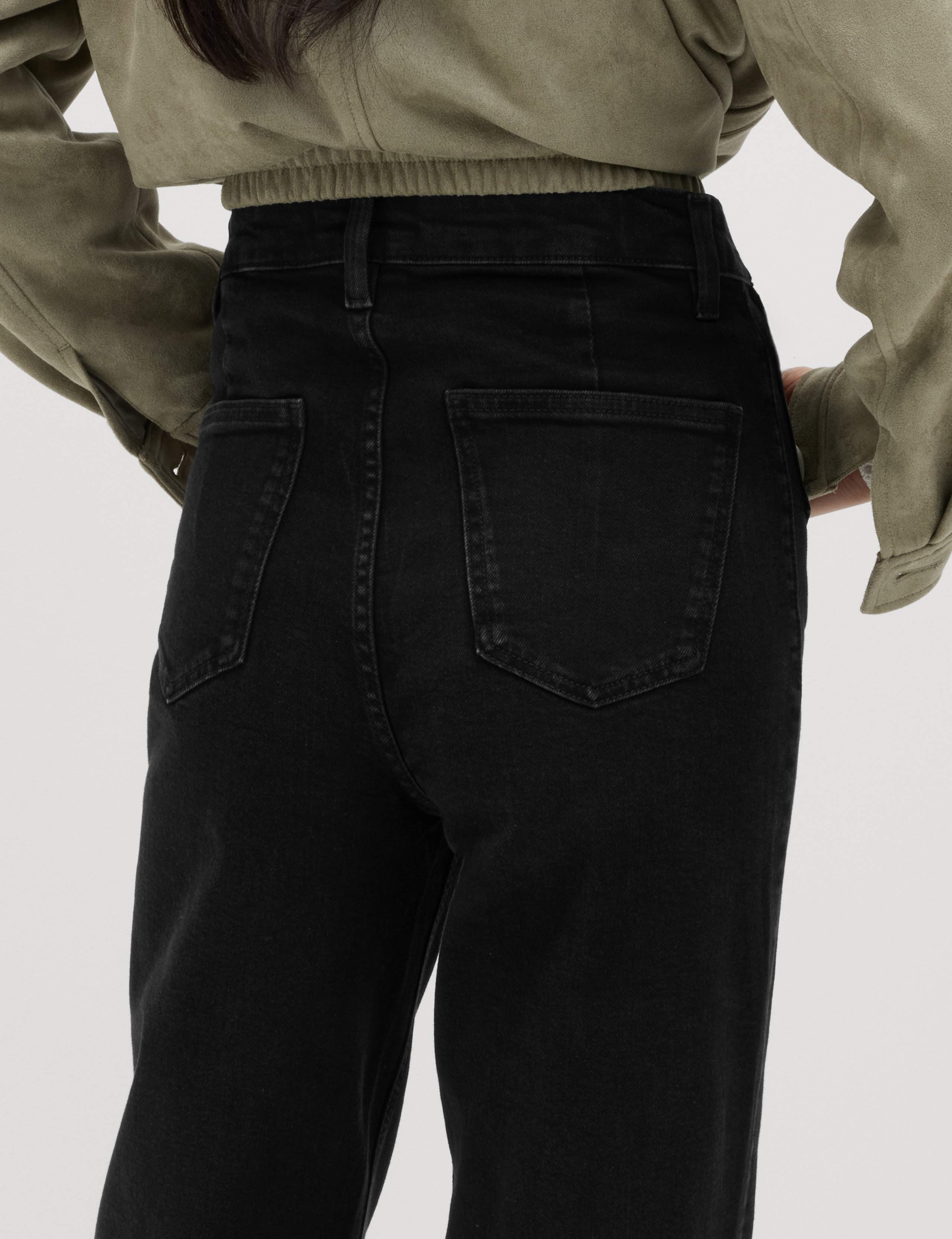 High Waisted Patch Pocket Flared Jeans 6 of 7