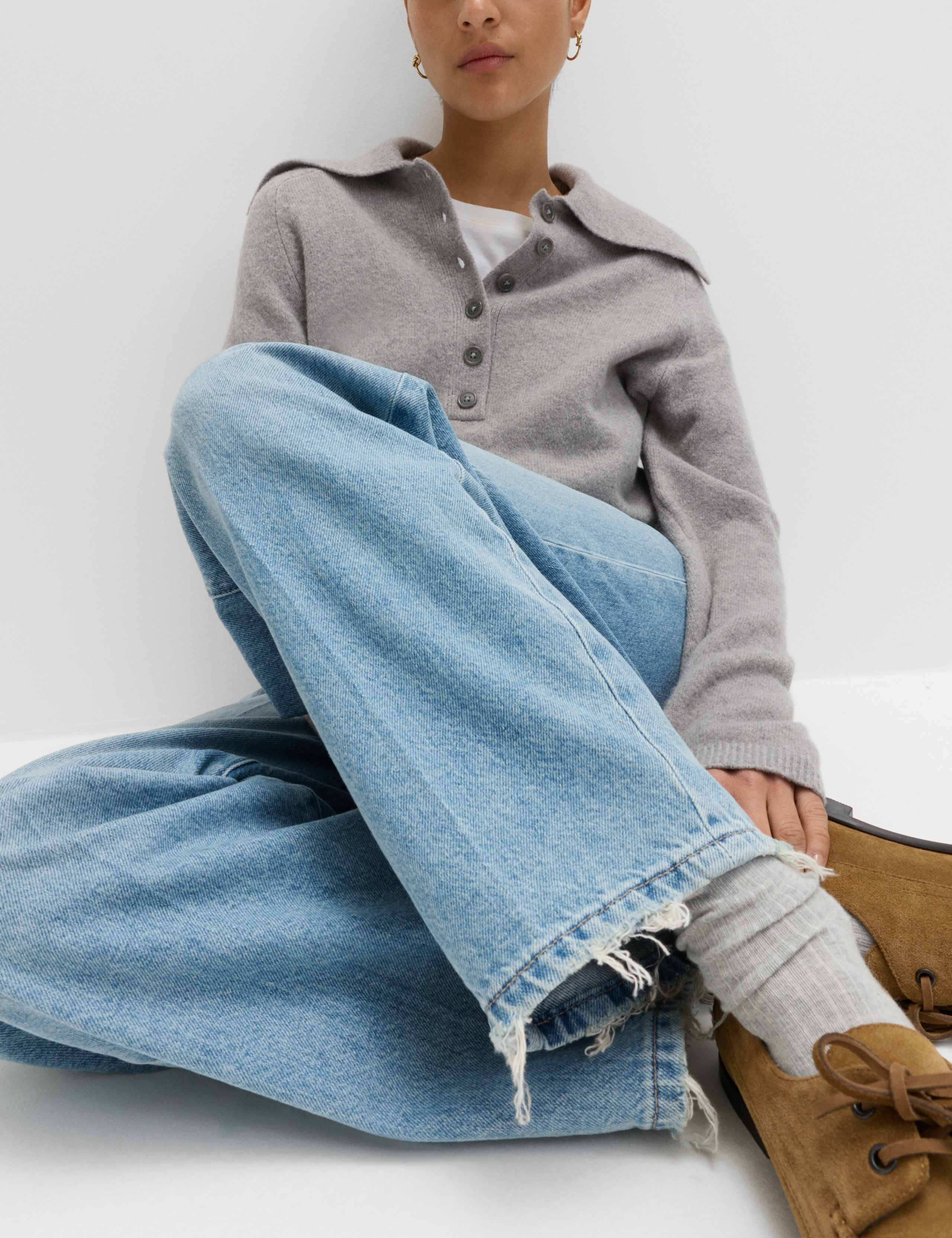 High Waisted Crease Front Barrel Jeans 7 of 7