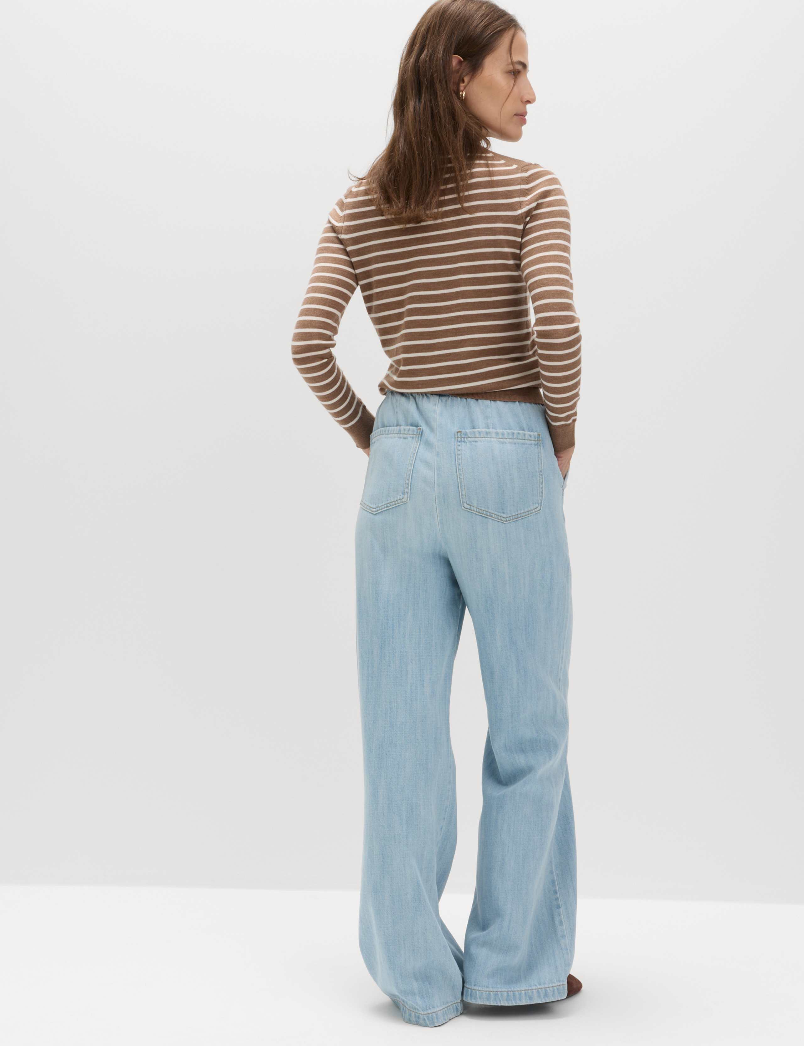 2 Pack Denim Pull On Wide Leg Jeans 3 of 5