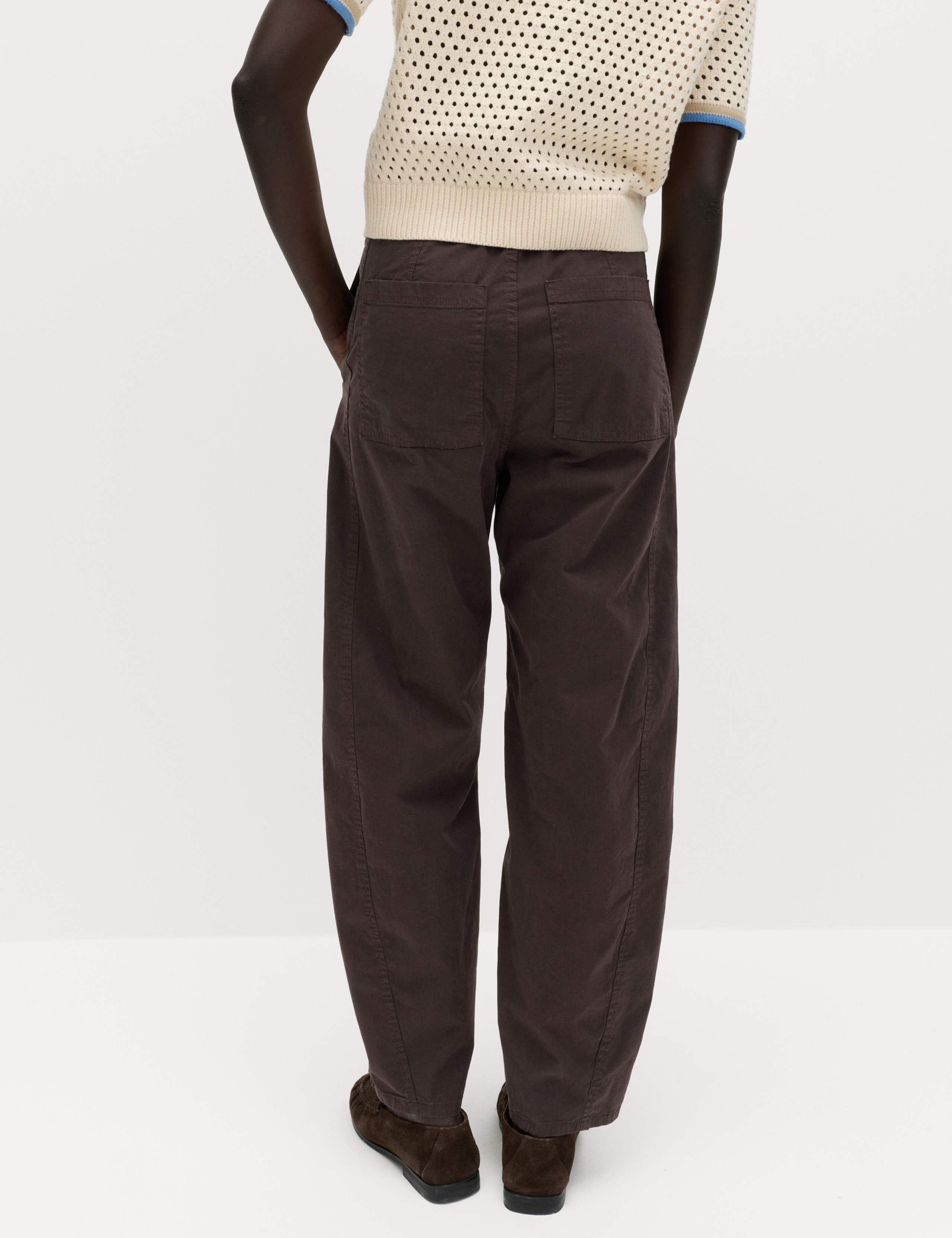 Cotton Rich Barrel Leg Trousers 7 of 7