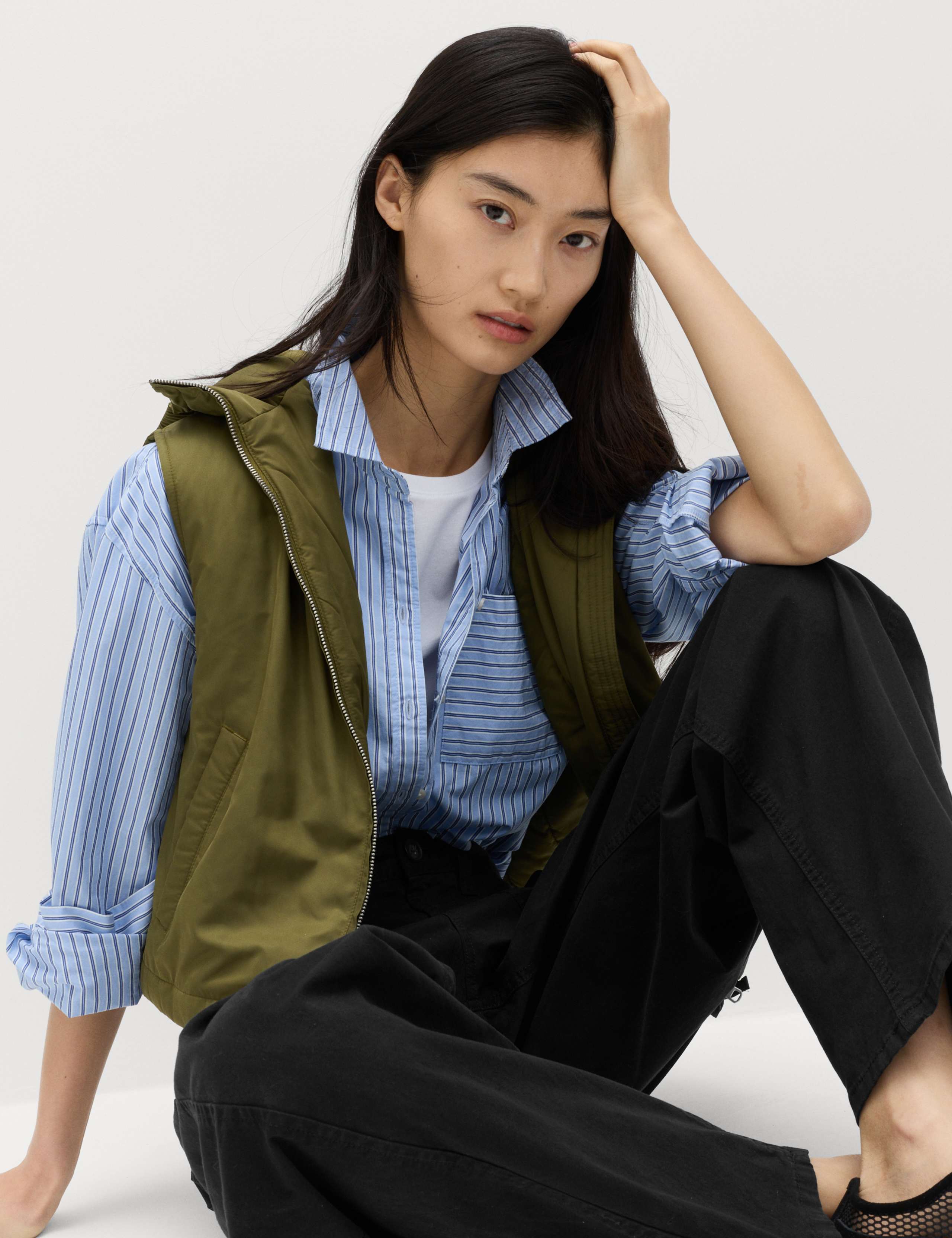 Cotton Rich Barrel Leg Trousers 5 of 6