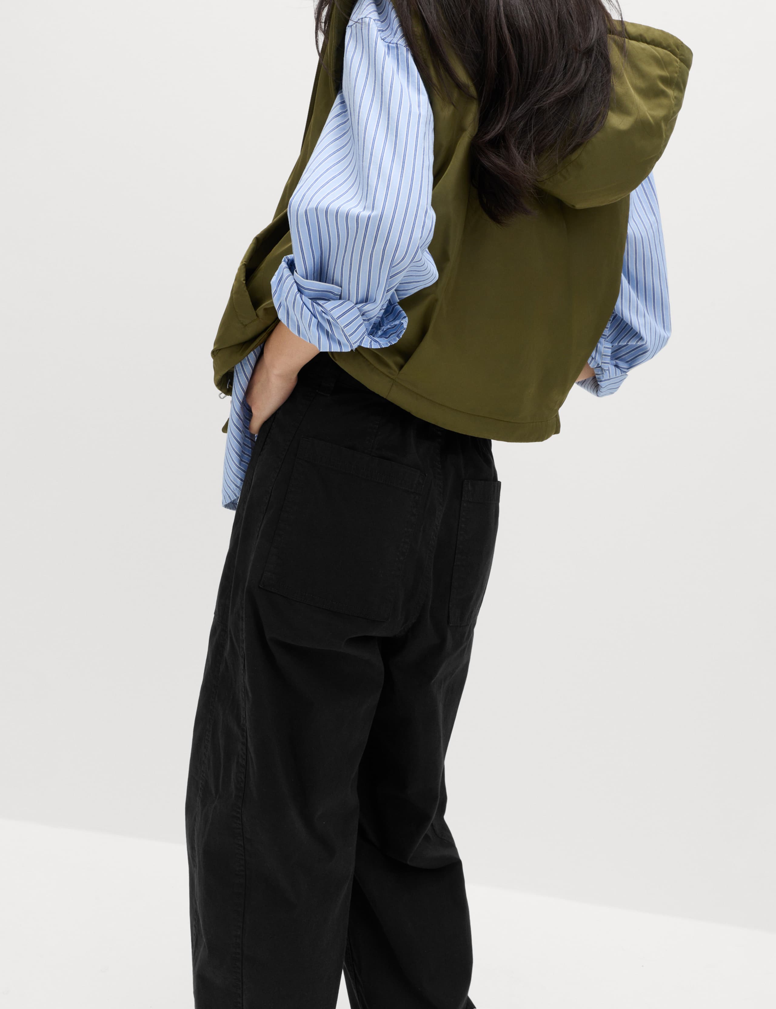 Cotton Rich Barrel Leg Trousers 6 of 6