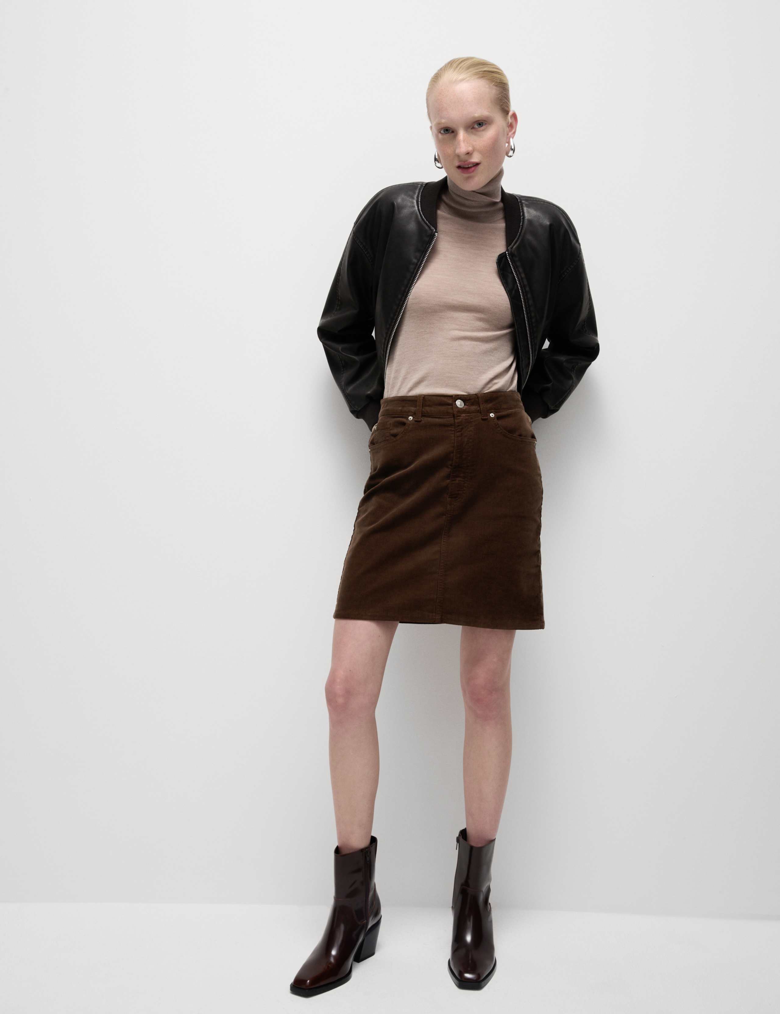 Cotton Rich Cord Mini Skirt 4 of 5