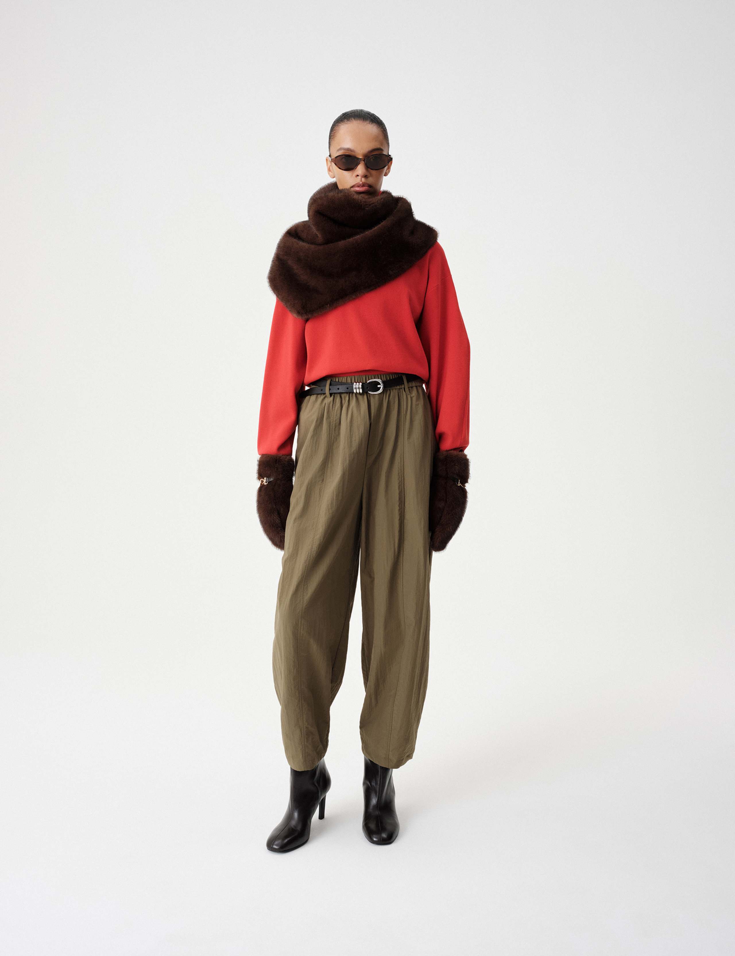 Elasticated Waist Barrel Leg Trousers 1 of 6