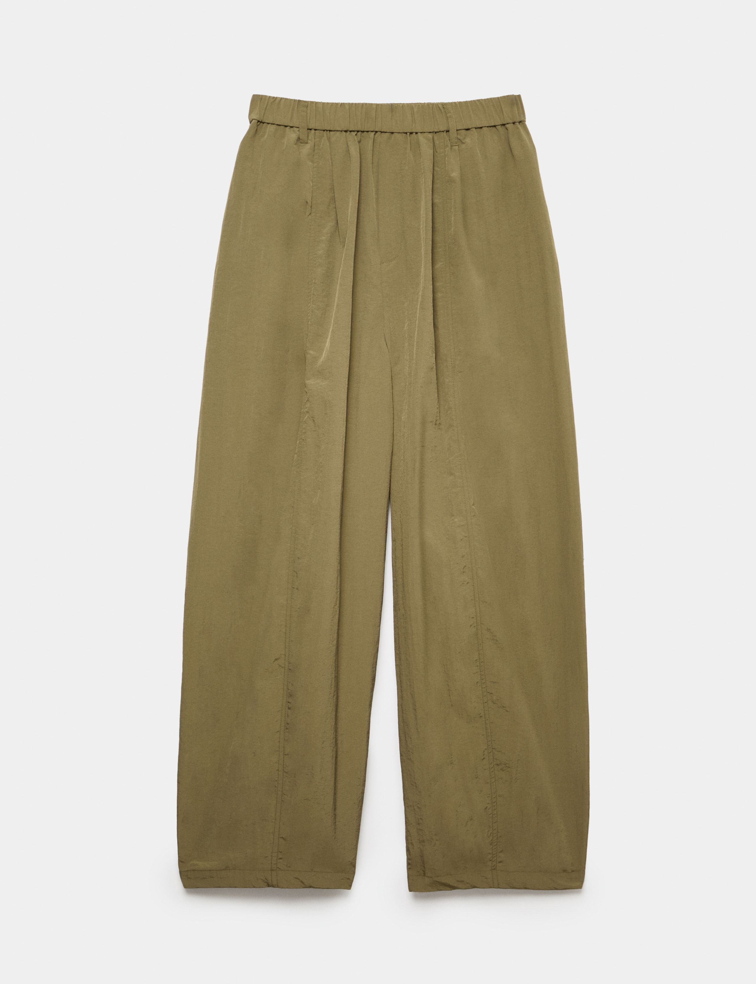 Elasticated Waist Barrel Leg Trousers 2 of 6