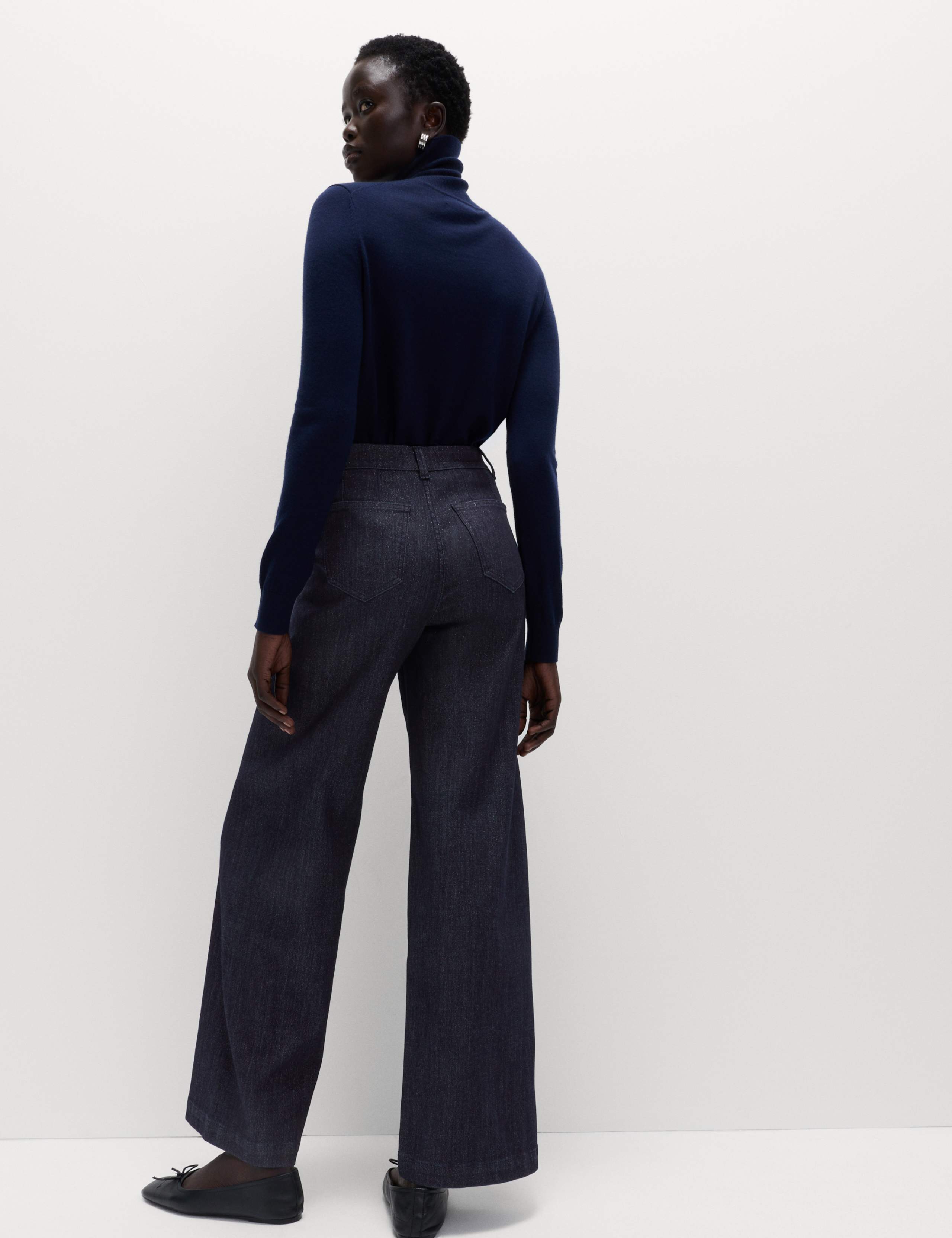 Shimmer Wide Leg Ankle Grazer Jeans 4 of 6