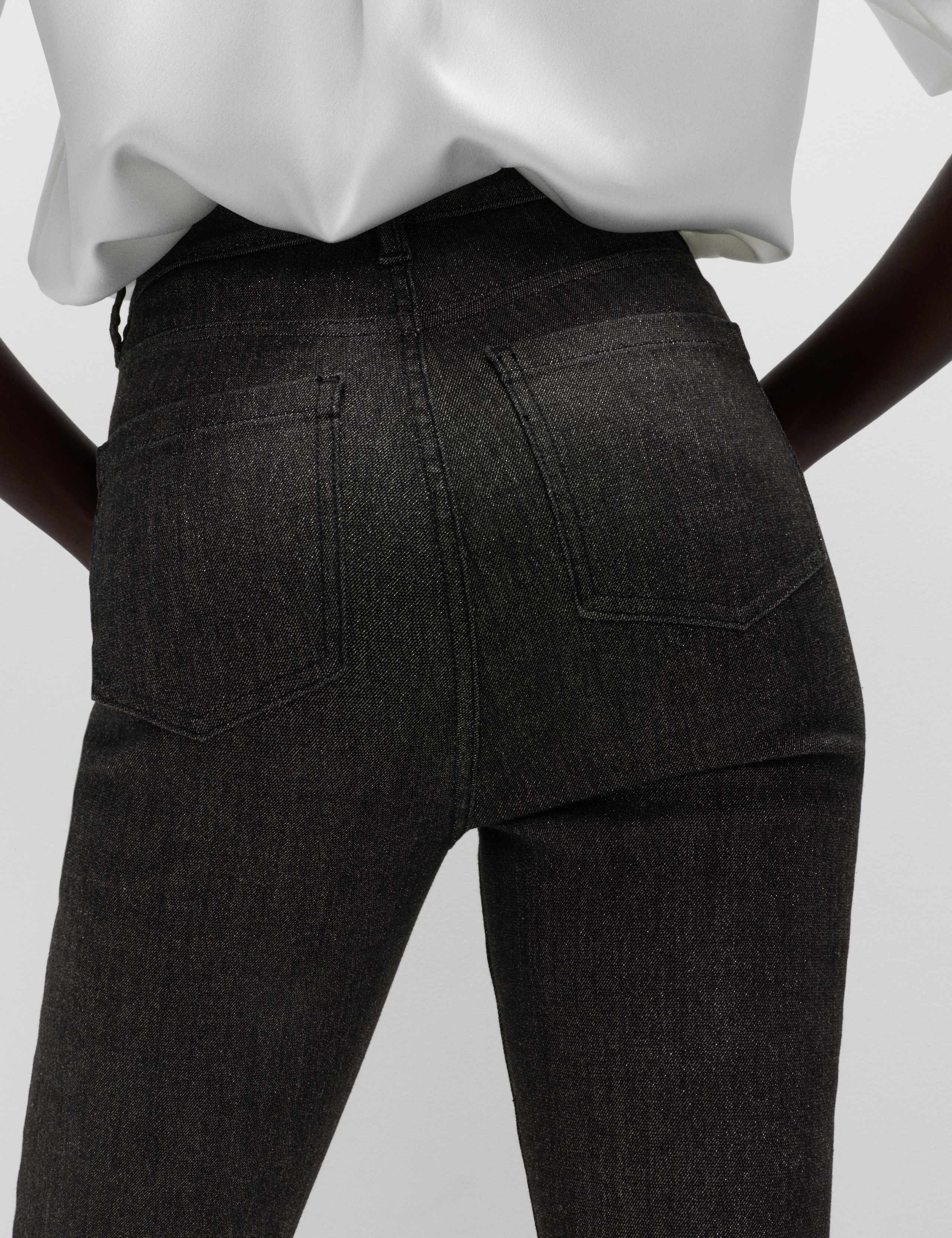 Ivy Mid Rise Shimmer Skinny Jeans 5 of 5