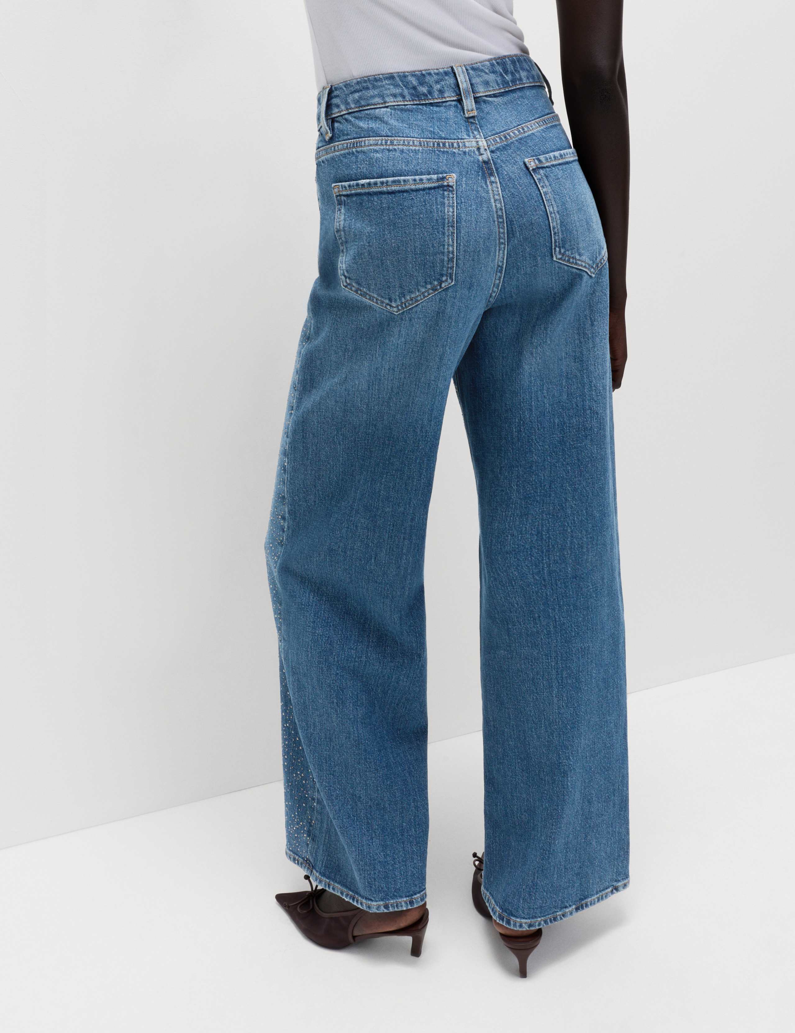 High Waisted Embellished Wide Leg Jeans 5 of 6
