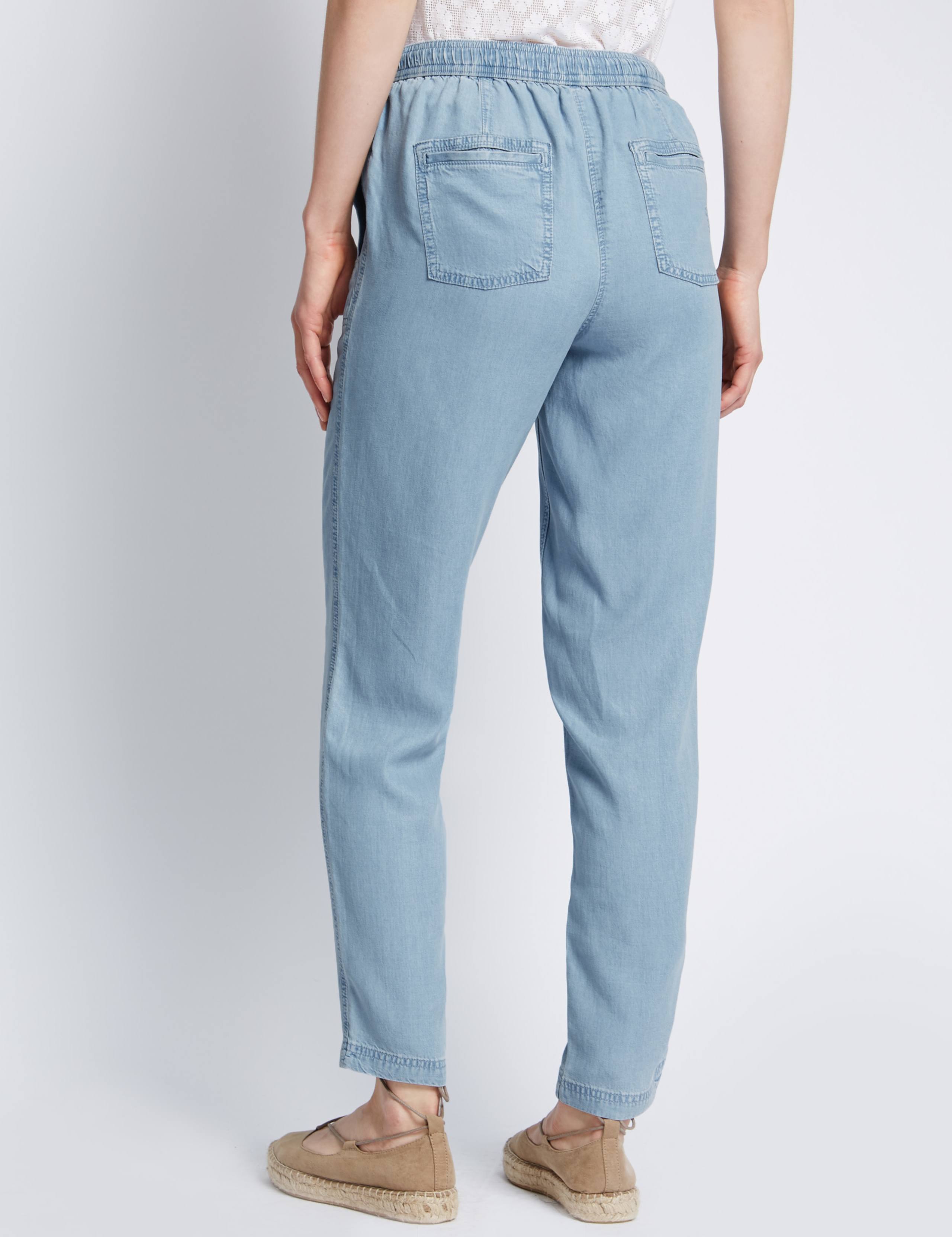 Tapered Leg Denim Track Pants 2 of 2